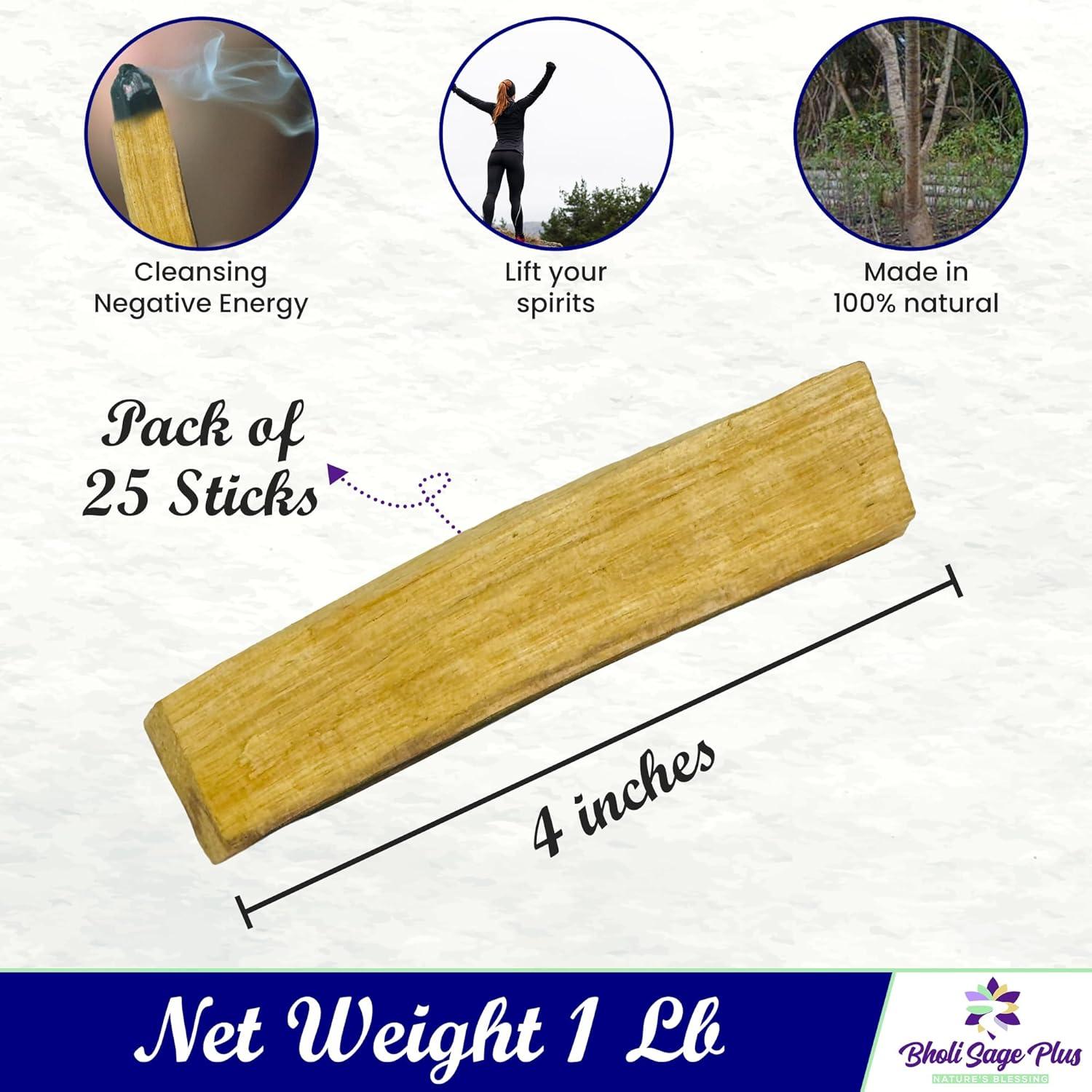 Palosanto Premium BHOLI SAGE PLUS - 50 Palos 10 cm 100% Natural