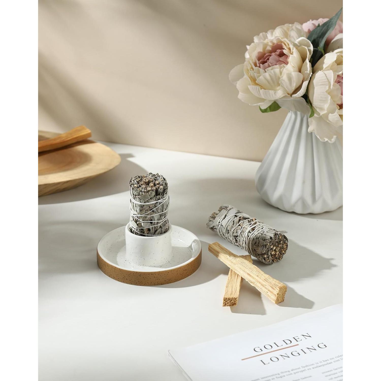 Soporte de Salvia HOCUROAY de Cerámica Redondo 10.16 cm