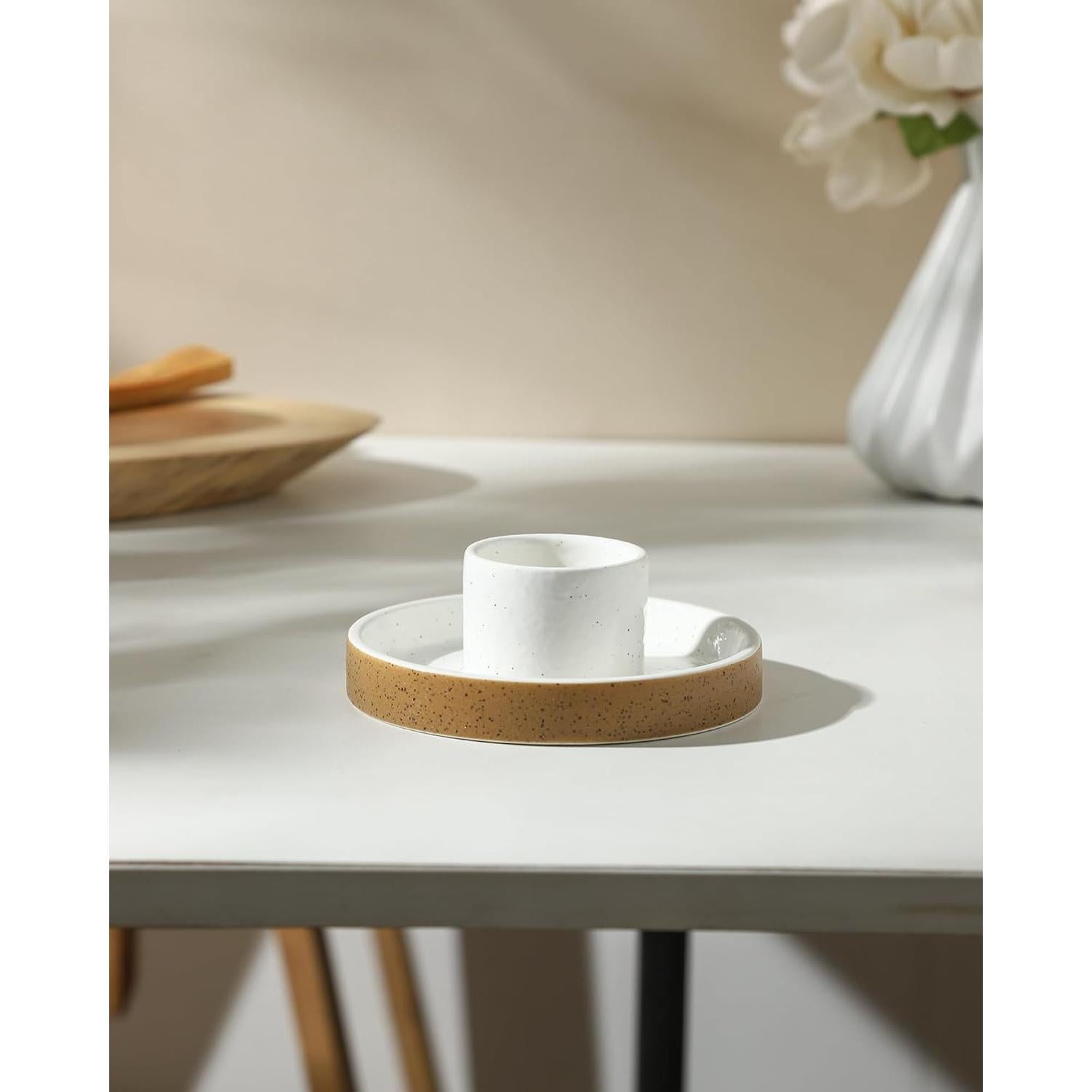 Soporte de Salvia HOCUROAY de Cerámica Redondo 10.16 cm