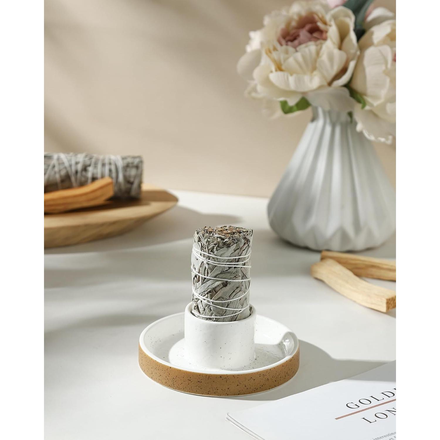 Soporte de Salvia HOCUROAY de Cerámica Redondo 10.16 cm