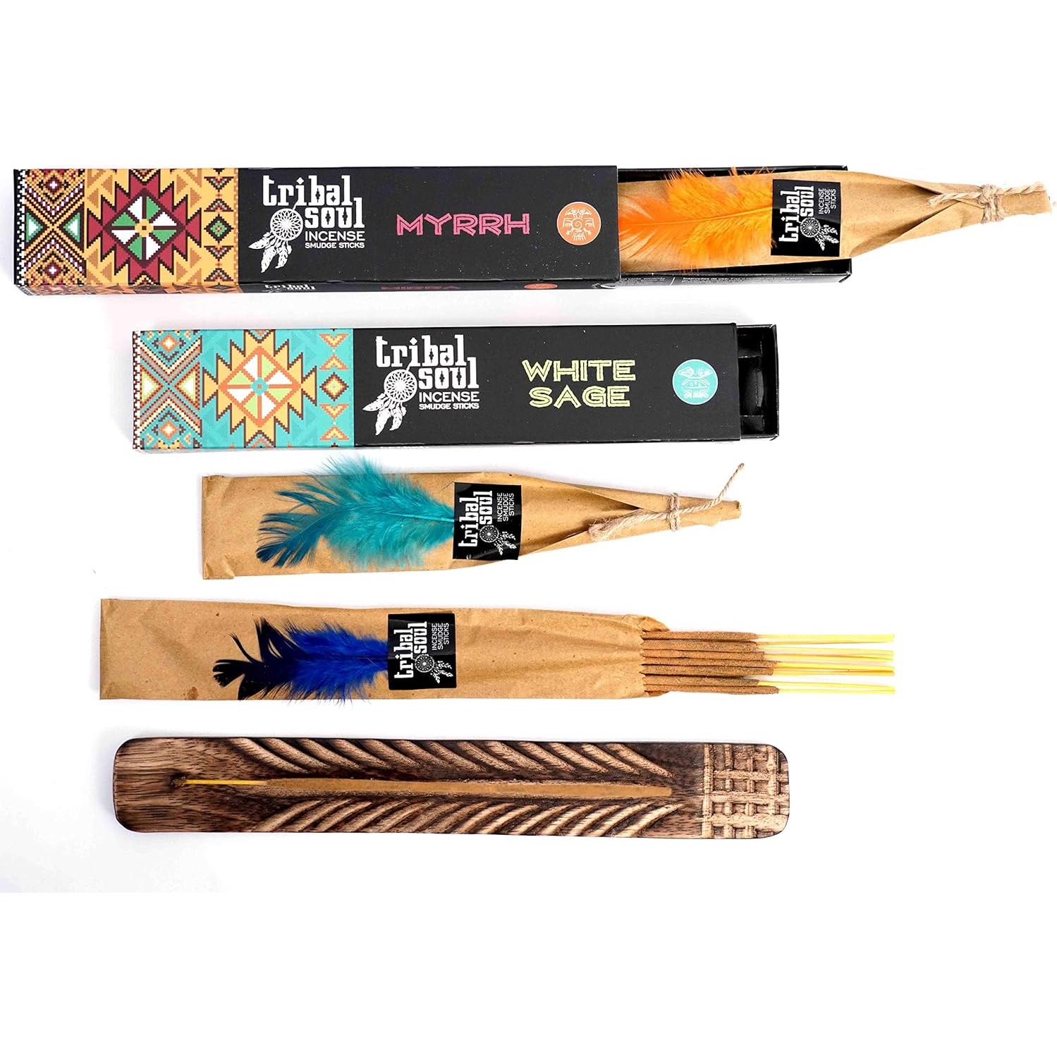 Set de Incienso Tribal Soul INTB(8) con 8 Fragancias y Quemador