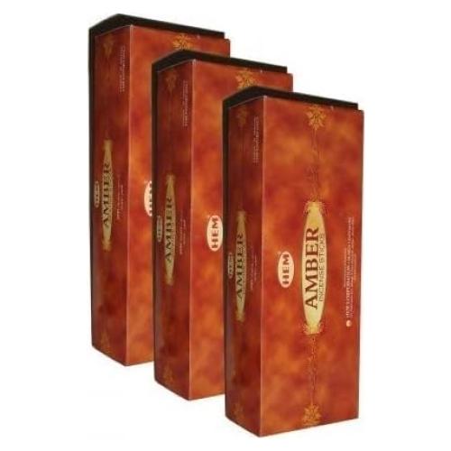 Incienso HEM ÁMBAR Floral - 360 Varillas en 3 Cajas