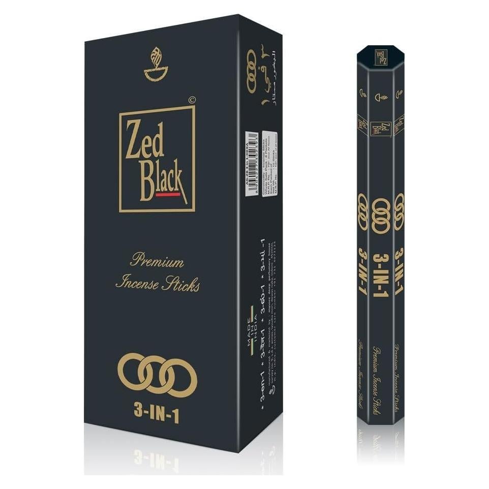 Varitas de Incienso Zed Black 3-en-1 - 90 Unidades Aromáticas