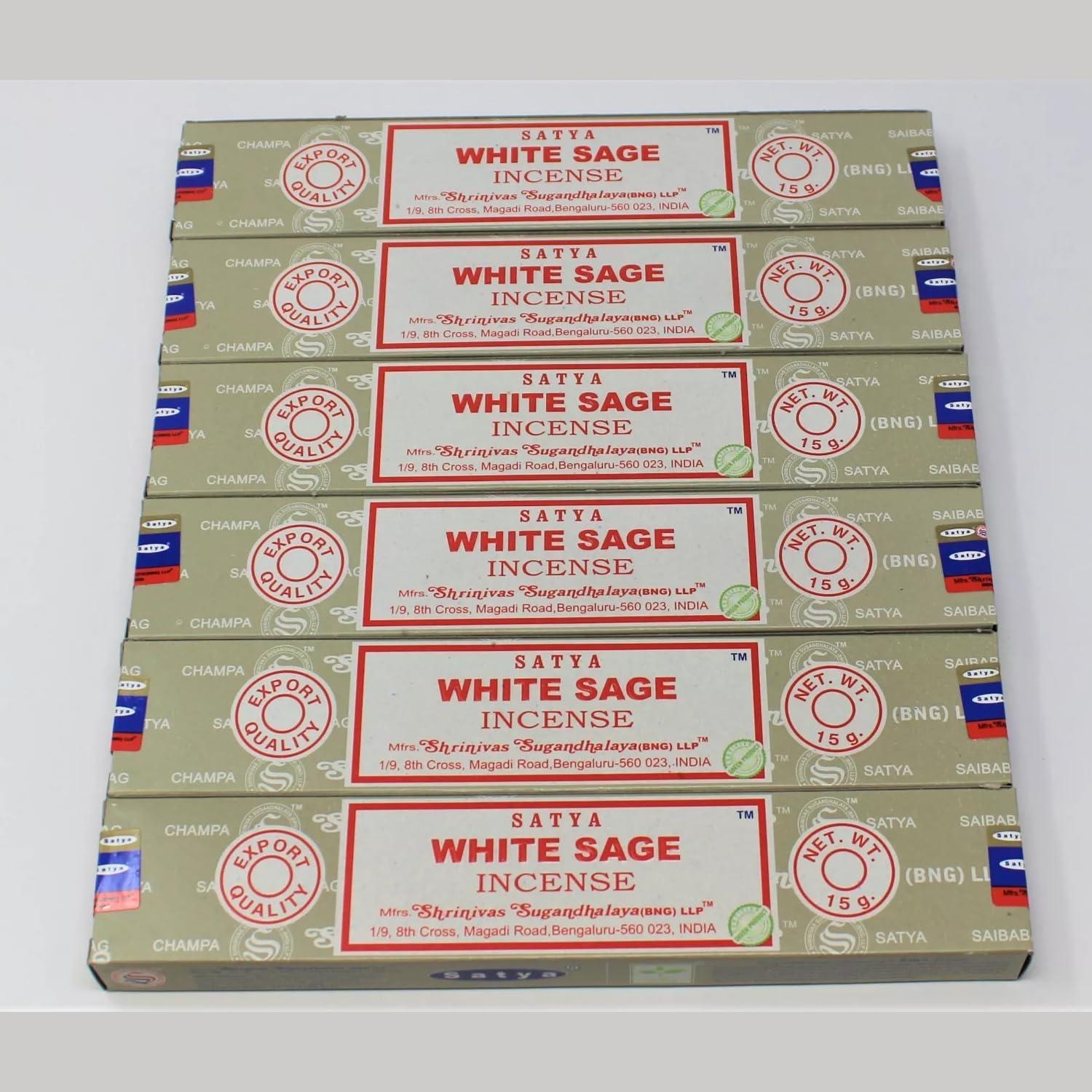 Varitas de Incienso Salvia Blanca Houschefs 15g - 12 Paquetes