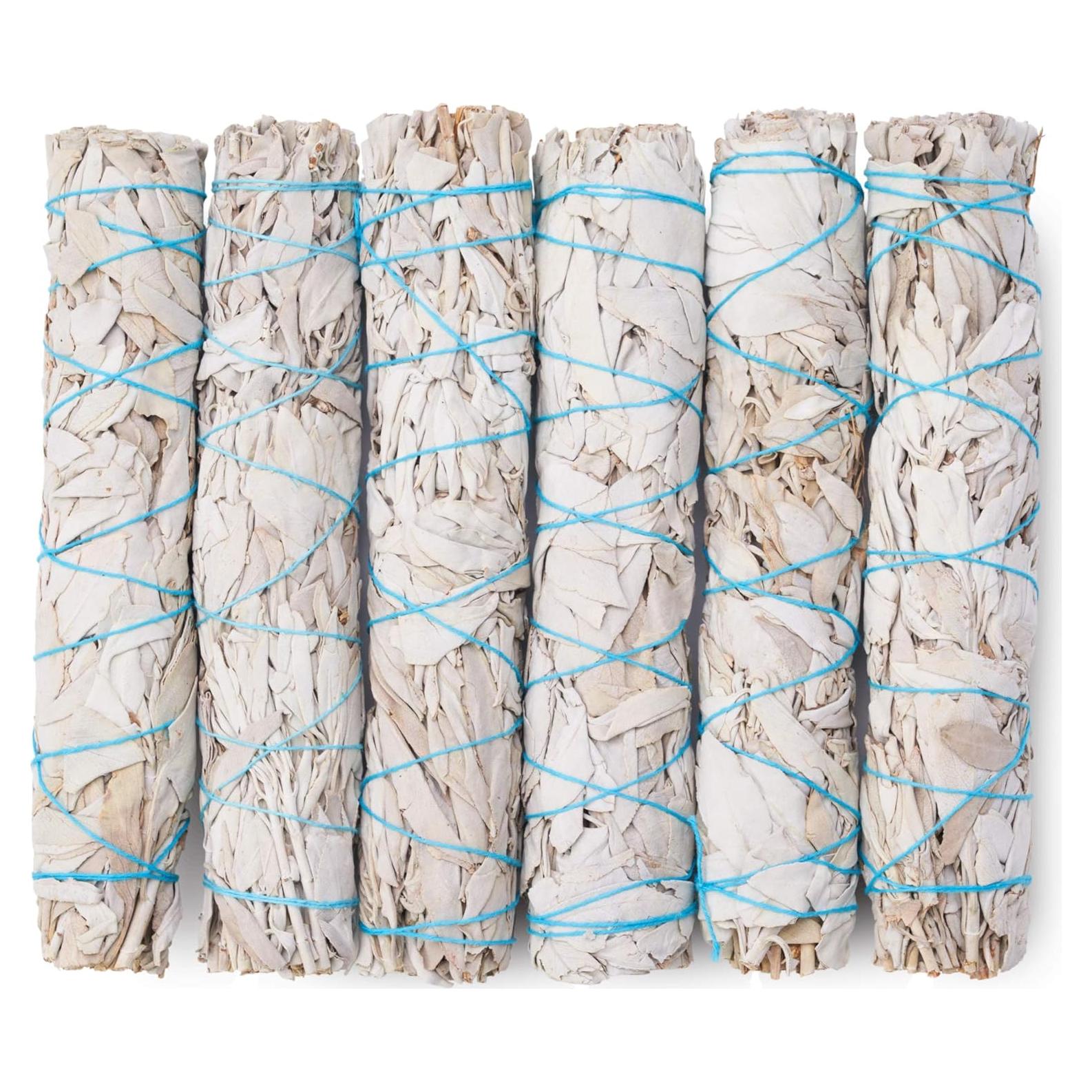 Palos de Salvia Blanca 22.86 cm Blue River Sage - 6 Paquete