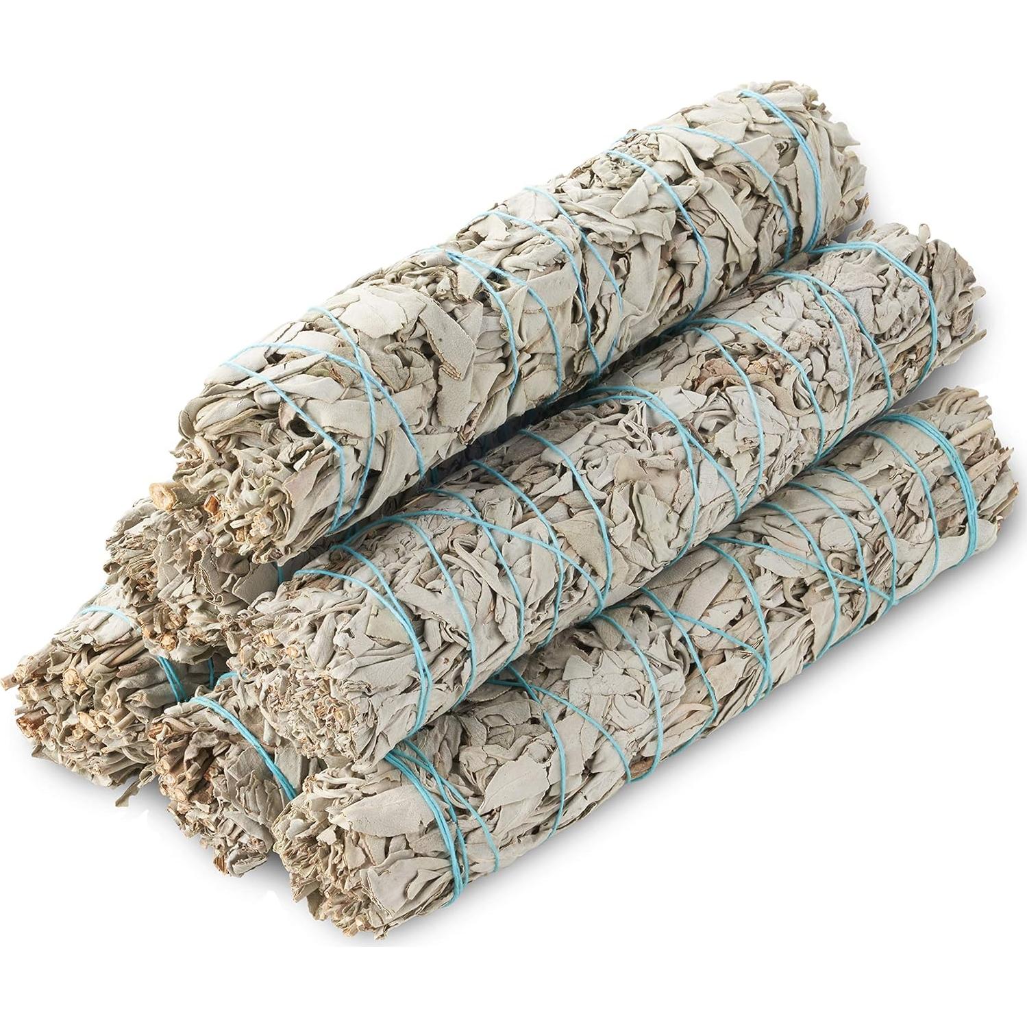 Palos de Salvia Blanca 22.86 cm Blue River Sage - 6 Paquete