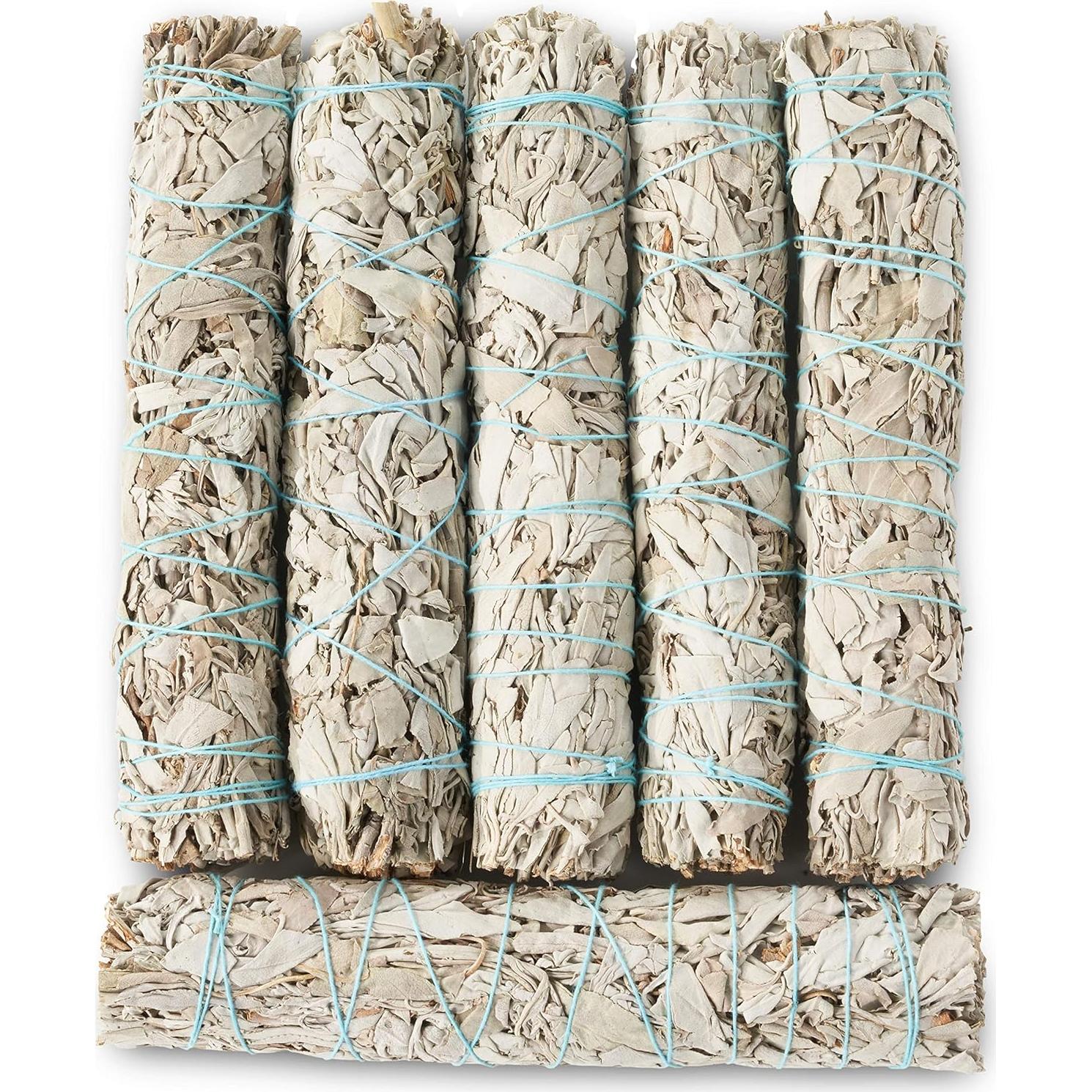 Palos de Salvia Blanca 22.86 cm Blue River Sage - 6 Paquete