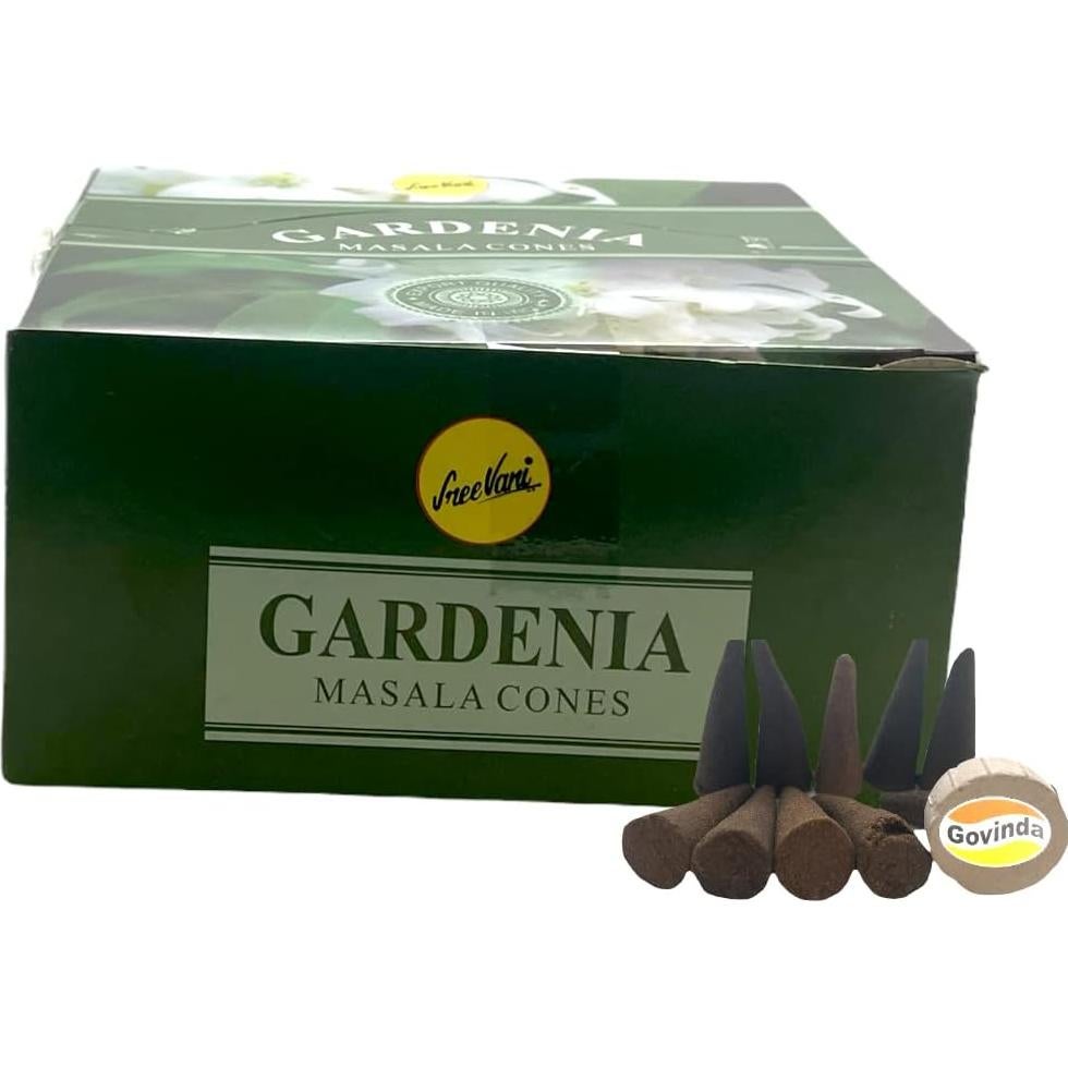 Conos de Incienso Masala Natural Sreevani Gardenia - 120 Unidades