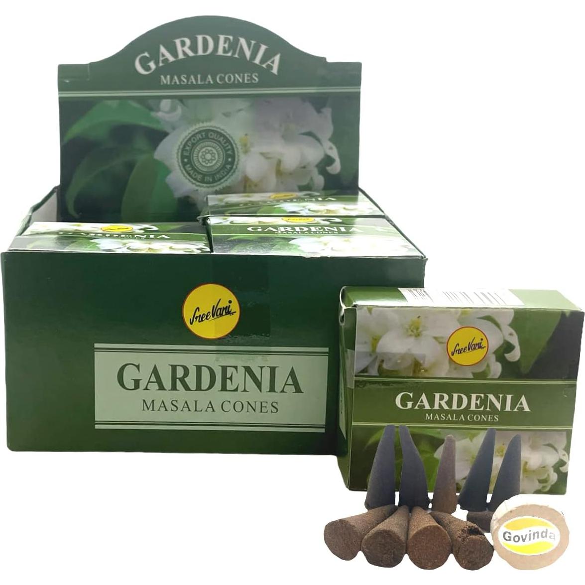 Conos de Incienso Masala Natural Sreevani Gardenia - 120 Unidades