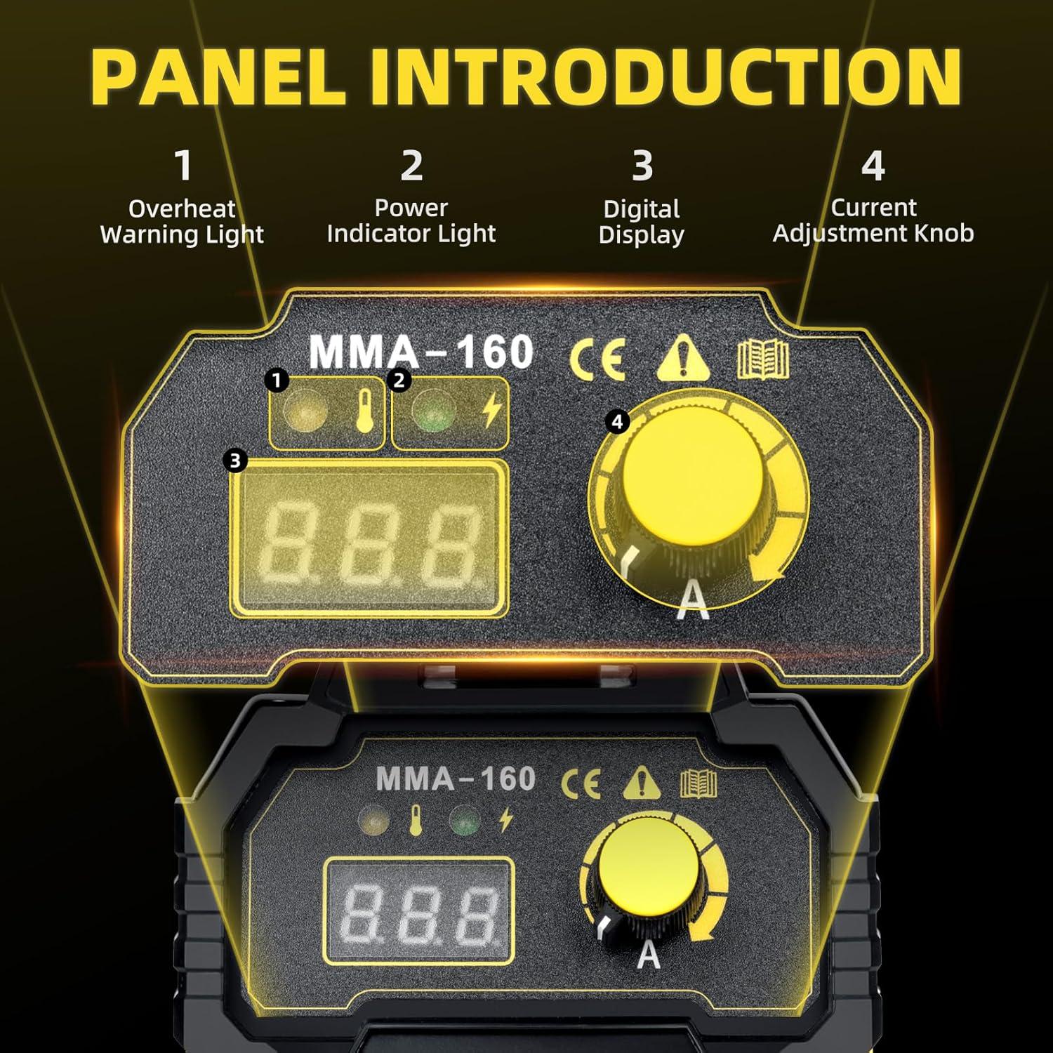 Soldador Stick 160A EFURDEN 110V/220V Digital Portátil