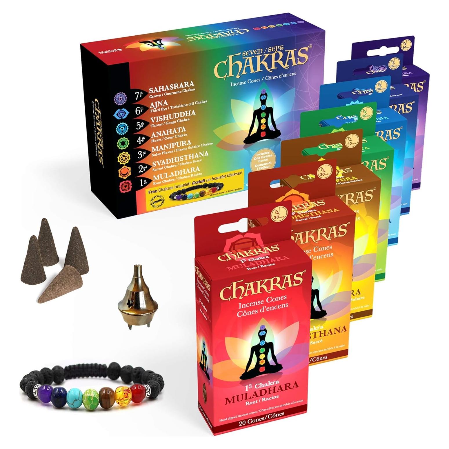 Juego de 140 Conos de Incienso Natural Incienso de Chakras