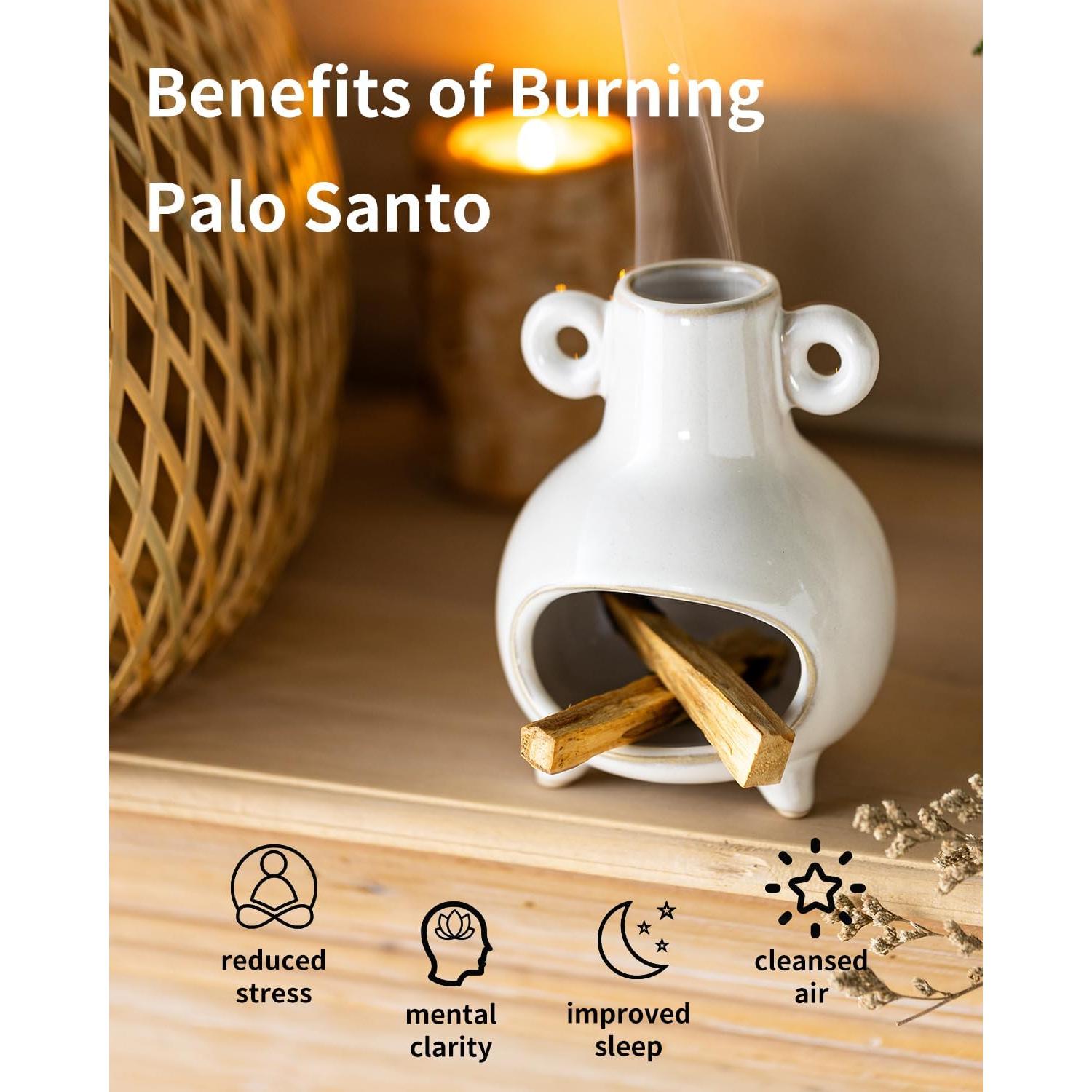 Soporte de Incienso Cerámica KOKUNKA Blanco 12.8x9.9 cm