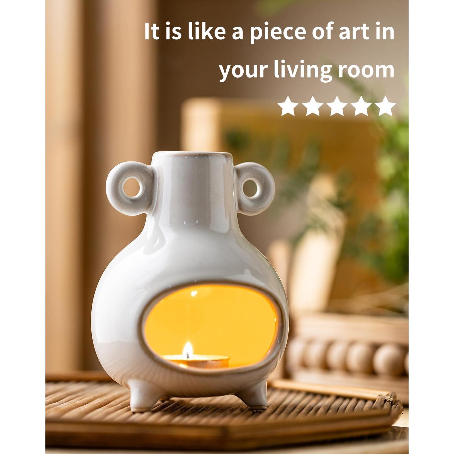 Soporte de Incienso Cerámica KOKUNKA Blanco 12.8x9.9 cm