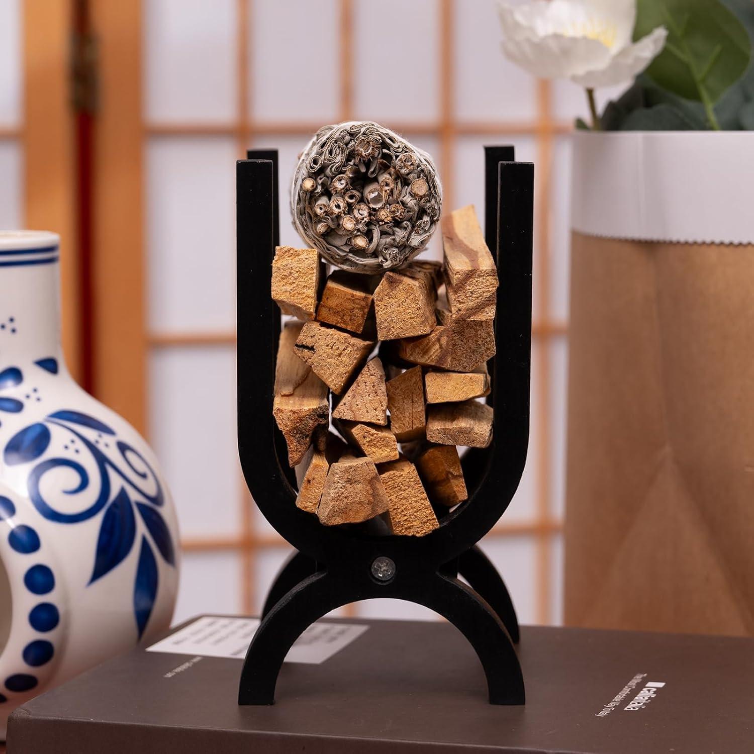 Soporte de Palo Santo MOUGIGI de Madera para Incienso