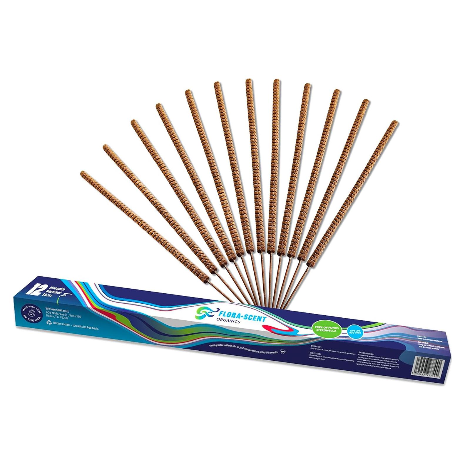 Incienso Repelente de Insectos Flora Scent 12 Unidades Orgánico