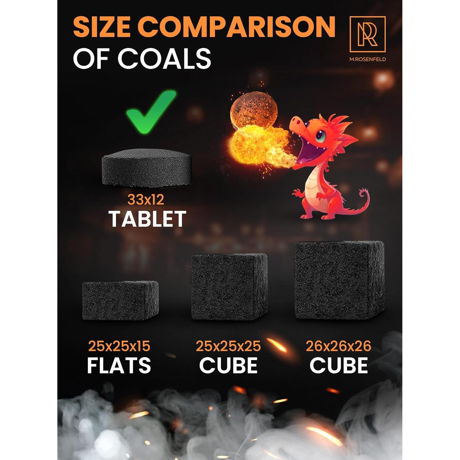 Melaza de Hookah M. ROSENFELD Sandía Menta 79.4g + Carbón 30 tabletas