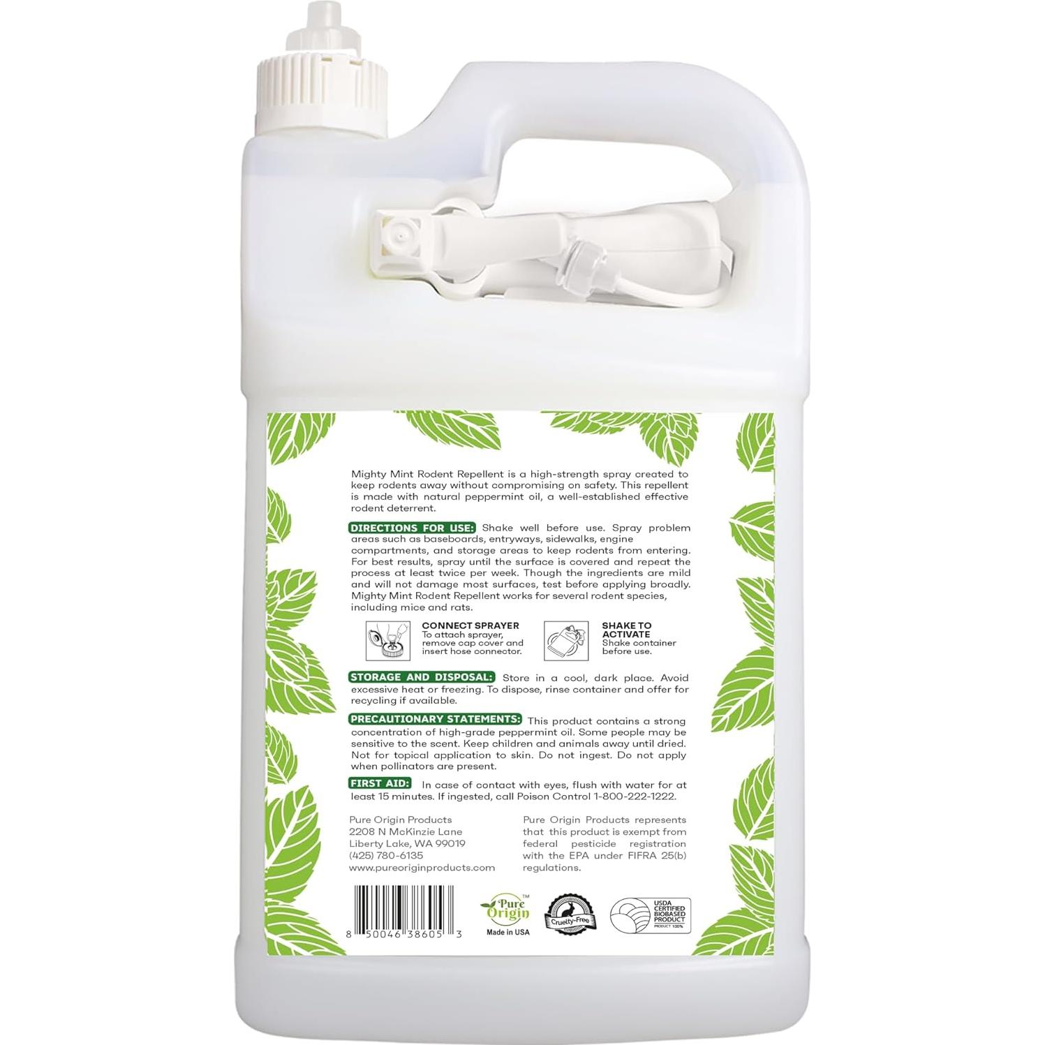 Spray Repelente de Roedores Menta Poderosa 3.78 L Natural