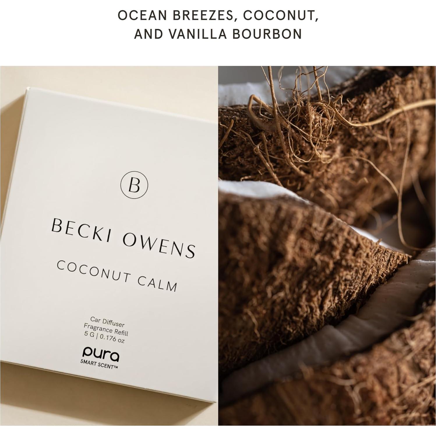 Recarga de Aroma Pura Coco Calmado para Auto - Fragancia Duradera