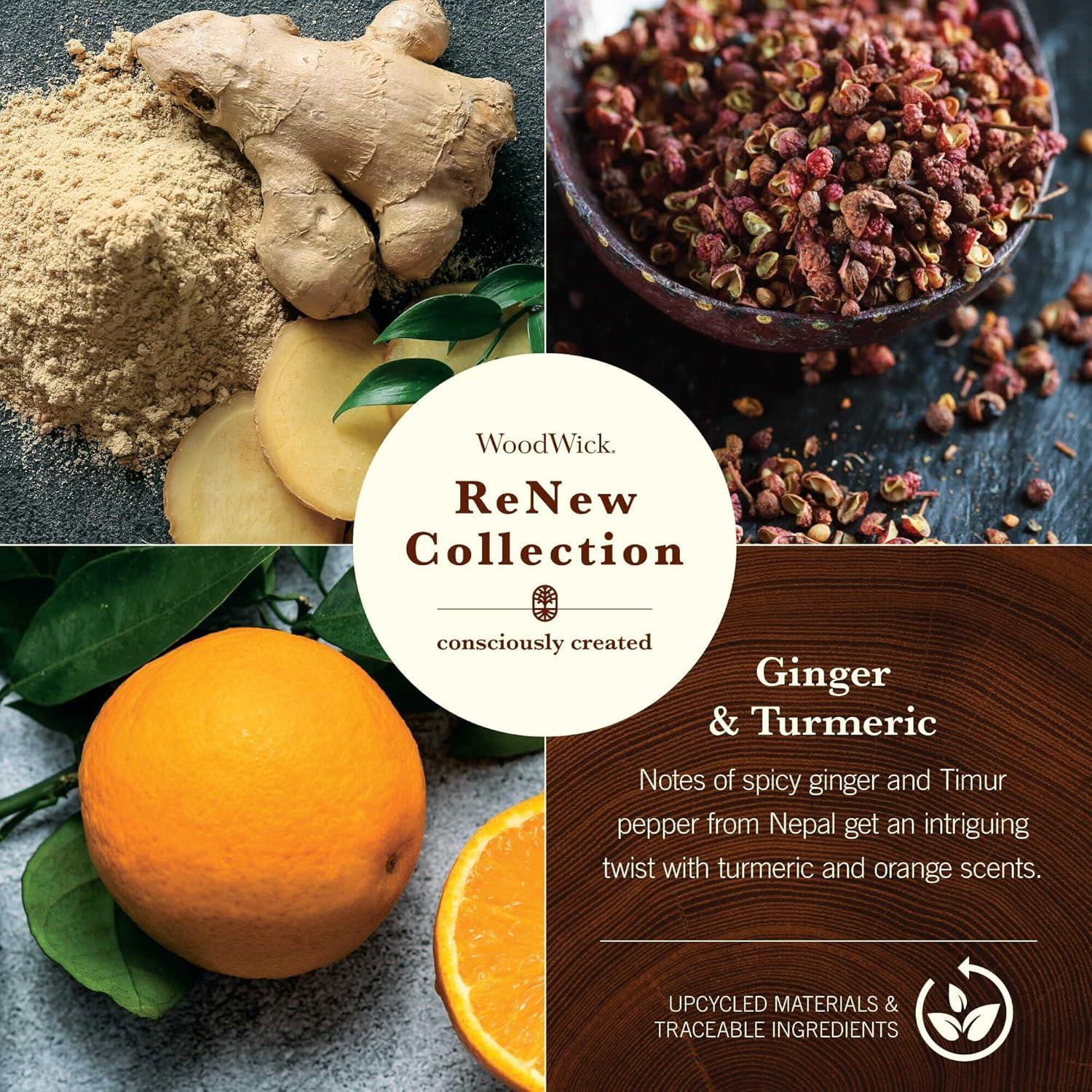 Vela Aromática WoodWick Jengibre y Cúrcuma 170 g