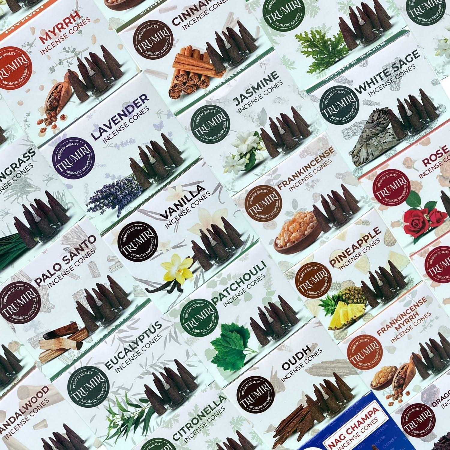 Conos de Incienso Trumiri - 120 Conos Aromatizados Variados