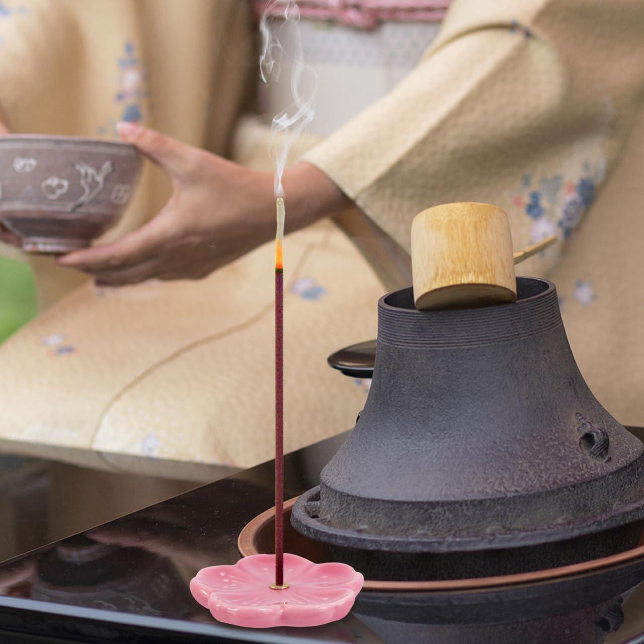 Plato de Incienso Cerámica Didiseaon 2 Pcs Floral 4.2 cm