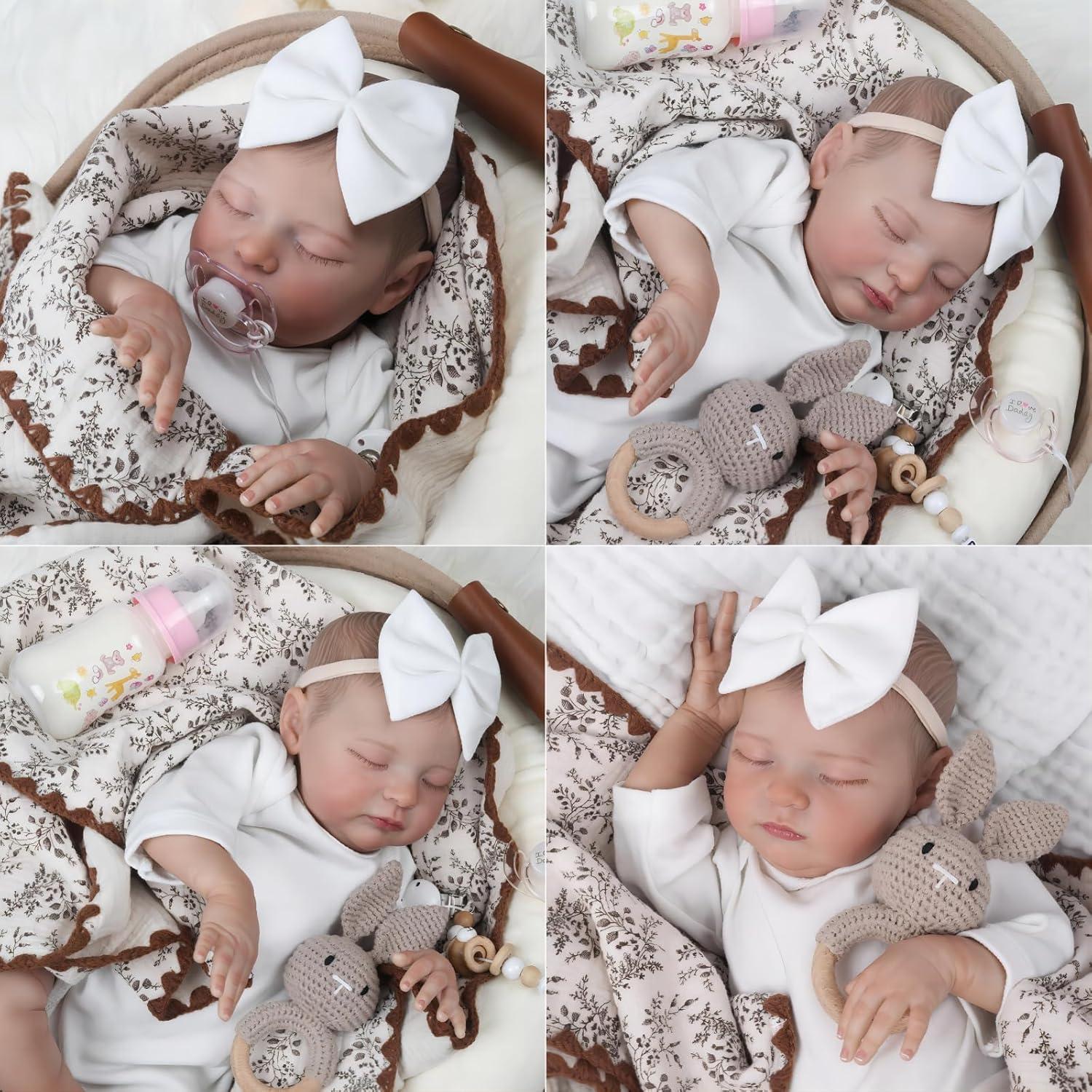 Muñeca Reborn Laura 20" (50 cm) Realista para Niños 3+