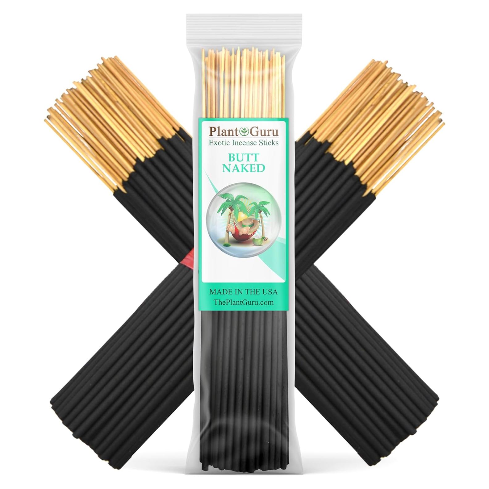 Incienso Natural Butt Naked Plant Guru 18 cm - 100 Varitas