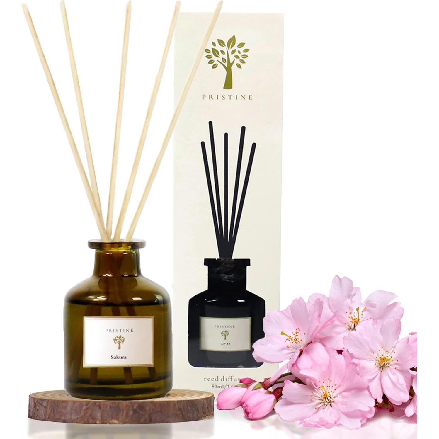 Difusor de cañas Pristine Sakura 48g - Aroma duradero