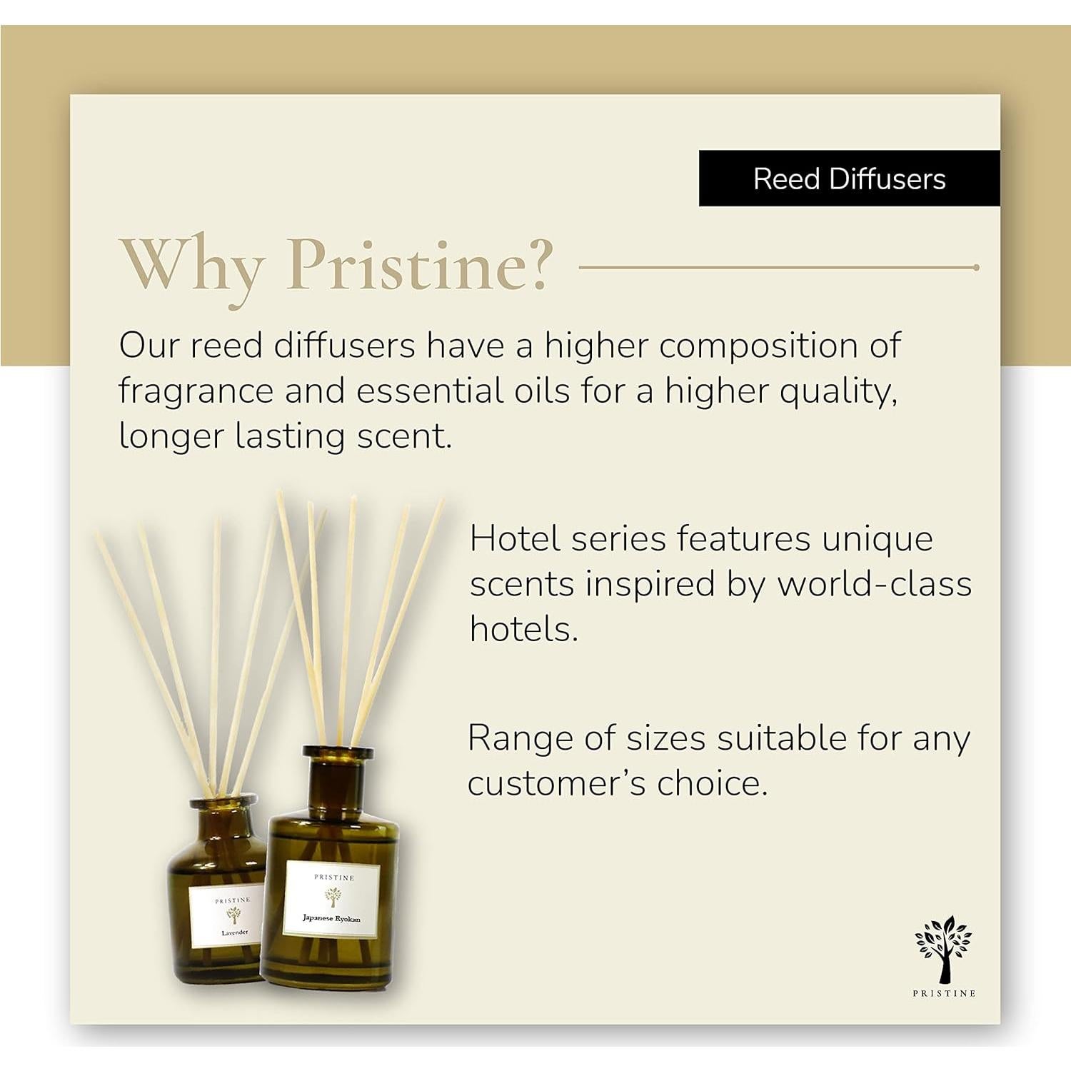 Difusor de cañas Pristine Sakura 48g - Aroma duradero