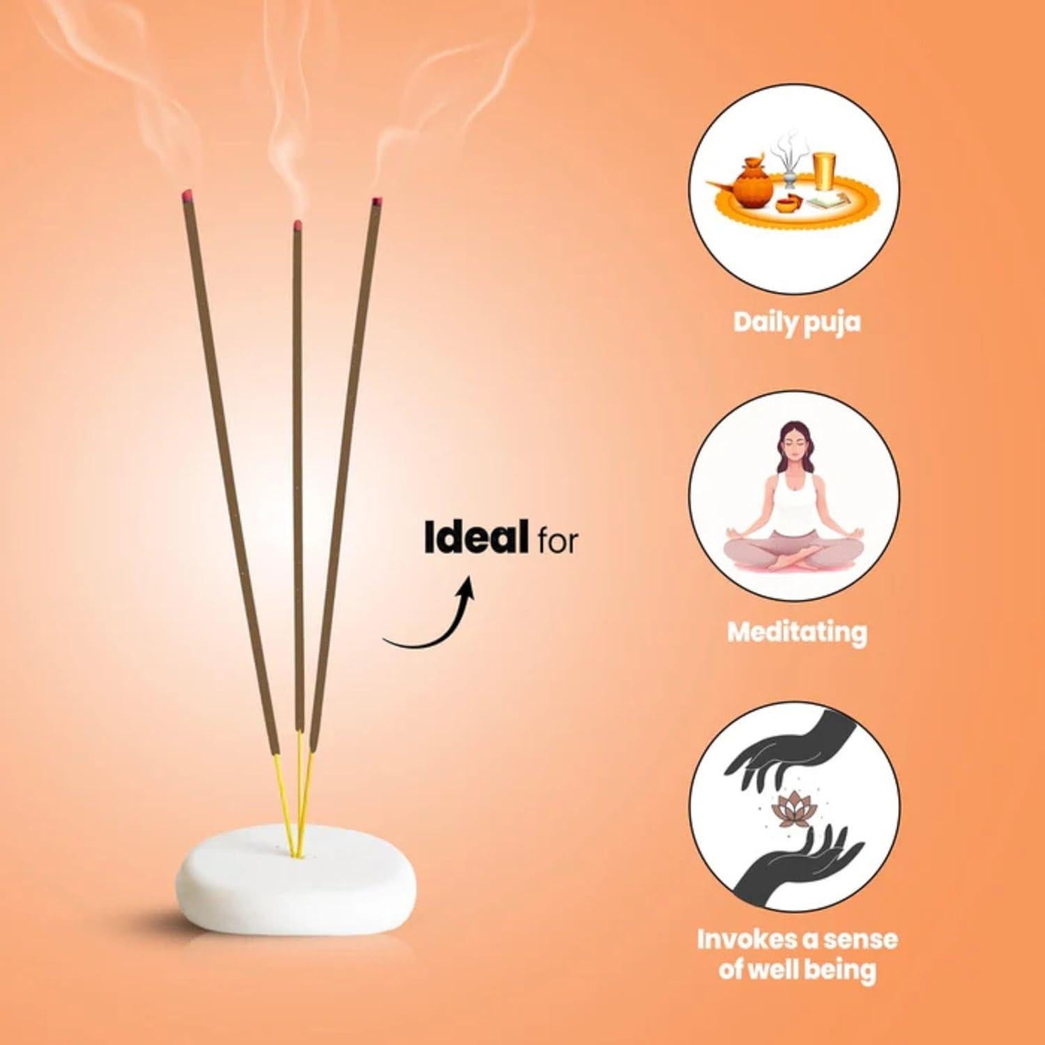 Incienso Varitas Mogra Hashcart - 220g (2 Paquetes de 110g)