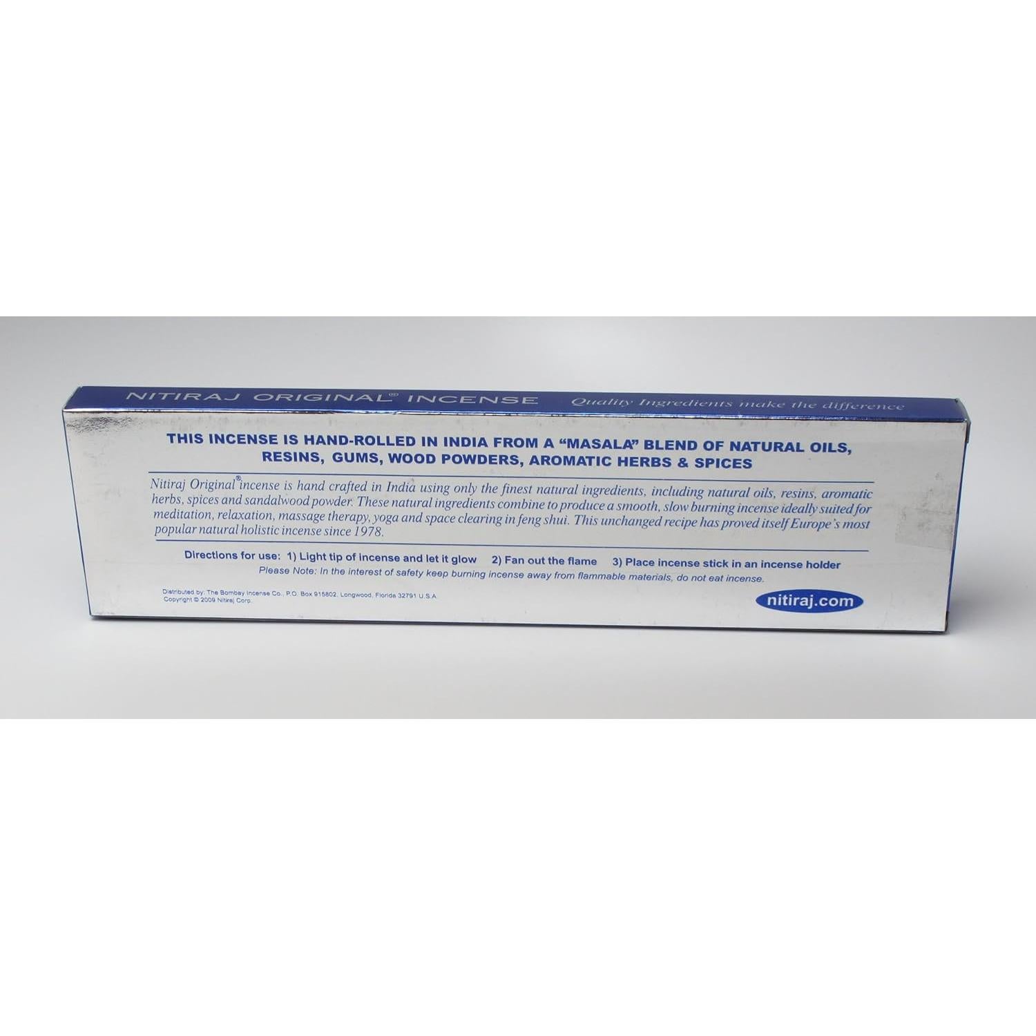 Incienso Masala Nitiraj Original 100g - Aromaterapia Natural