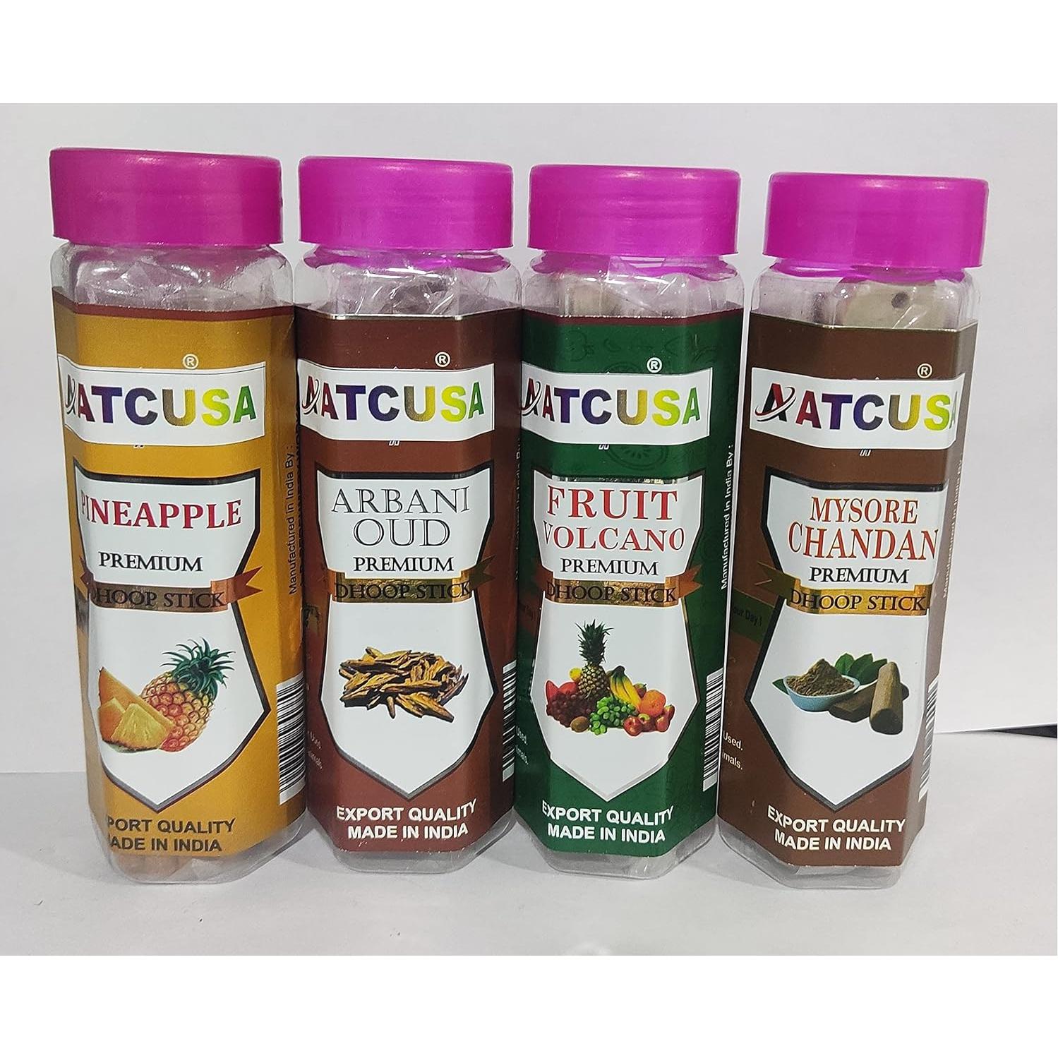 80 Varitas de Dhoop ATCUSA - 4 Fragancias Naturales