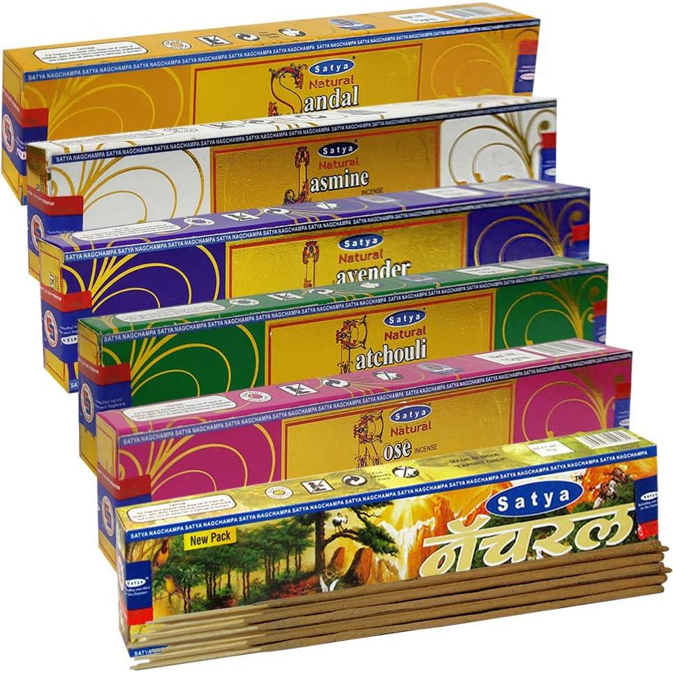 Conjunto de Incienso Natural Satya con Soporte - 90 Varitas