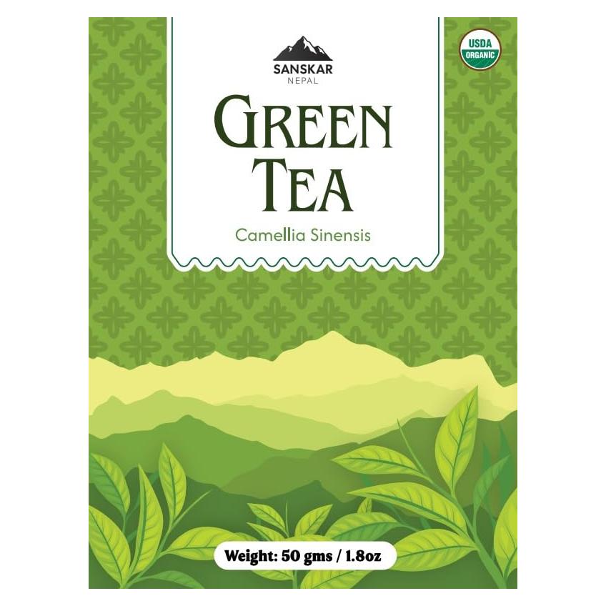 Té Verde Orgánico Sanskar Nepal 50 g - Hoja Suelta Premium