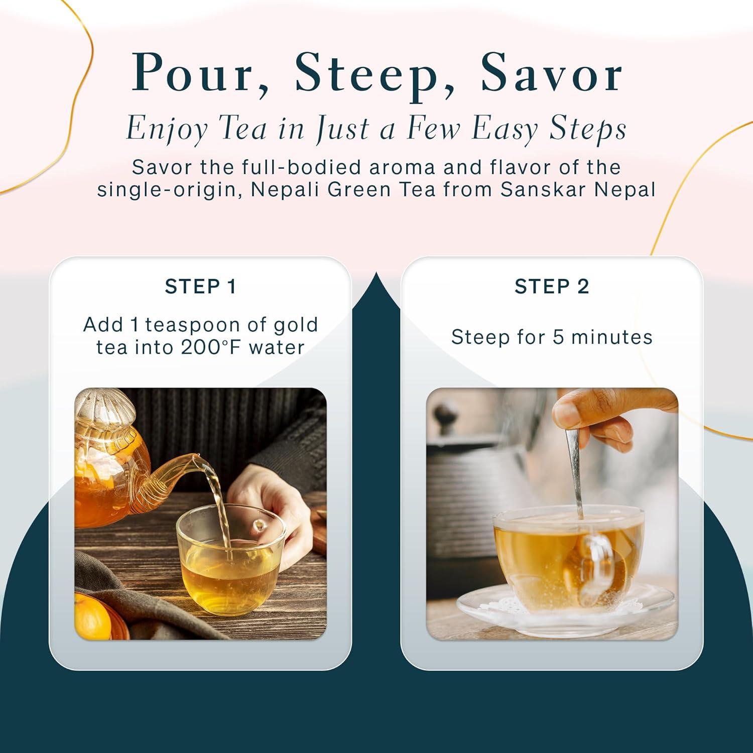 Té Verde Orgánico Sanskar Nepal 50 g - Hoja Suelta Premium