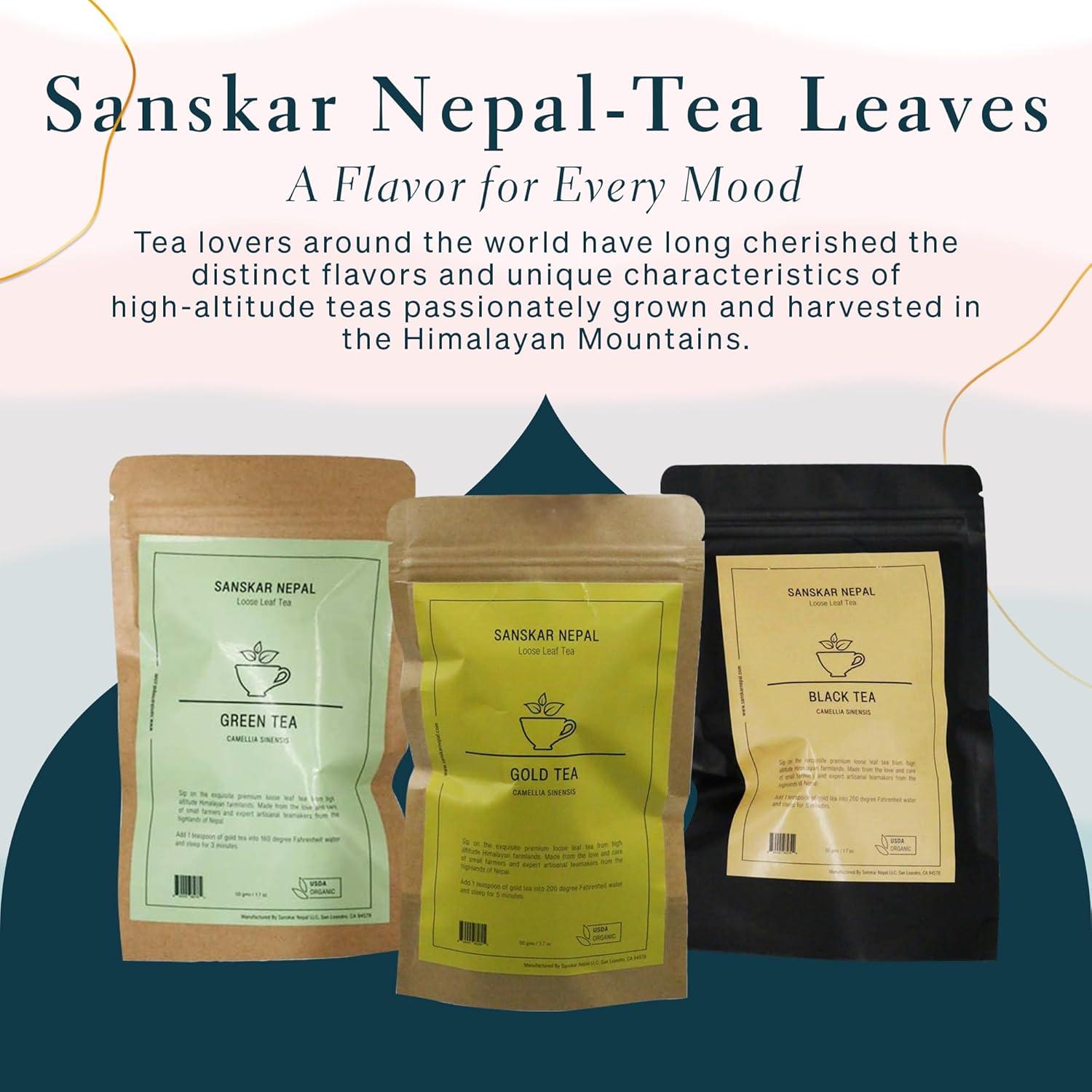 Té Verde Orgánico Sanskar Nepal 50 g - Hoja Suelta Premium