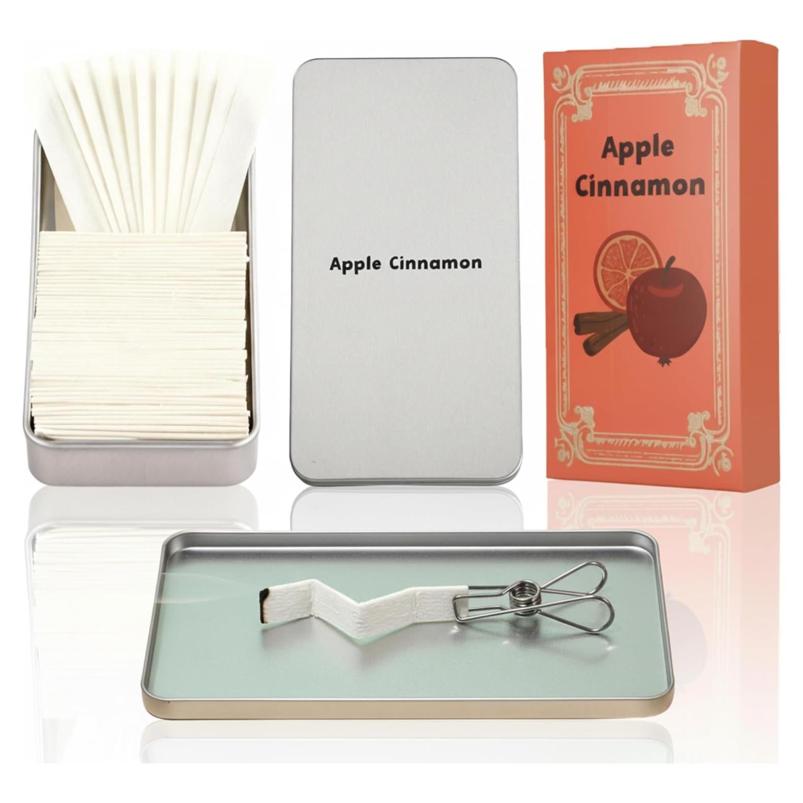 Kit de Incienso de Papel Acellegic 80 Piezas Manzana Canela