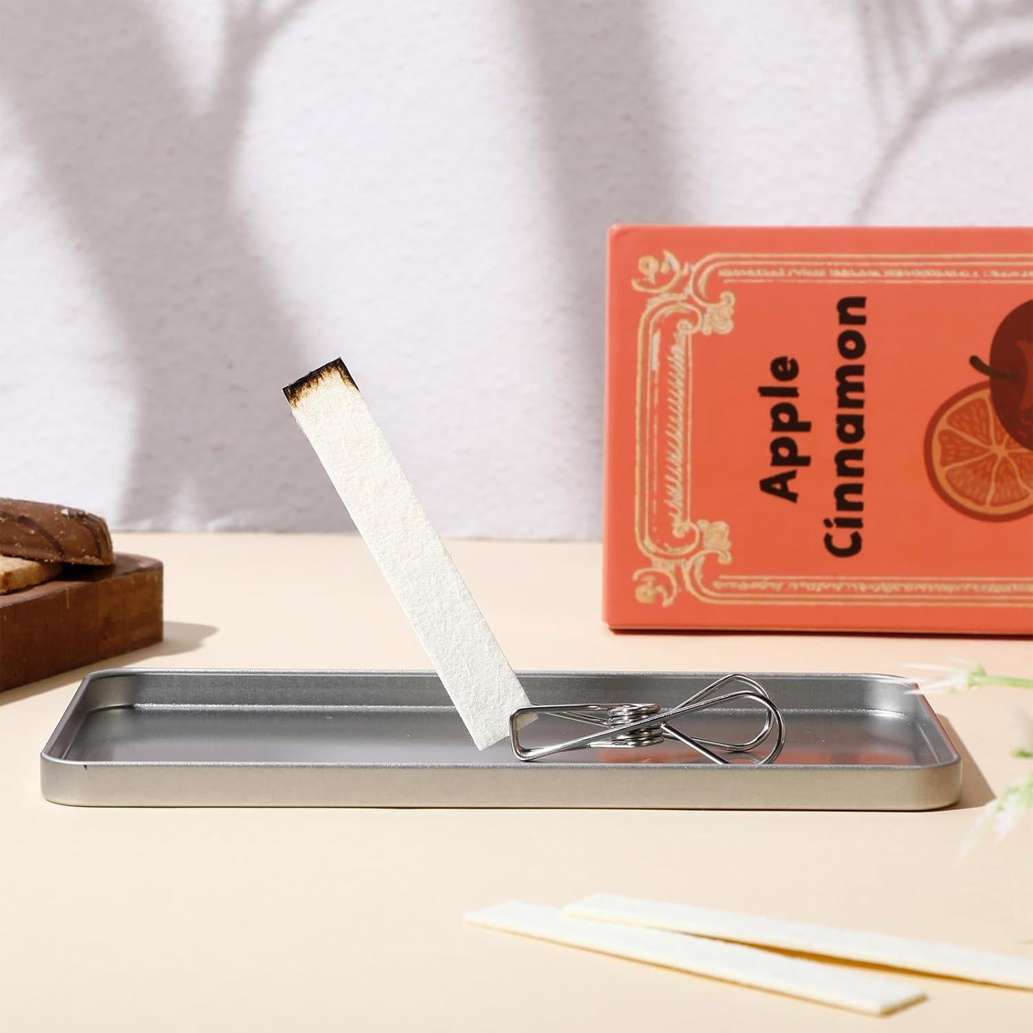 Kit de Incienso de Papel Acellegic 80 Piezas Manzana Canela