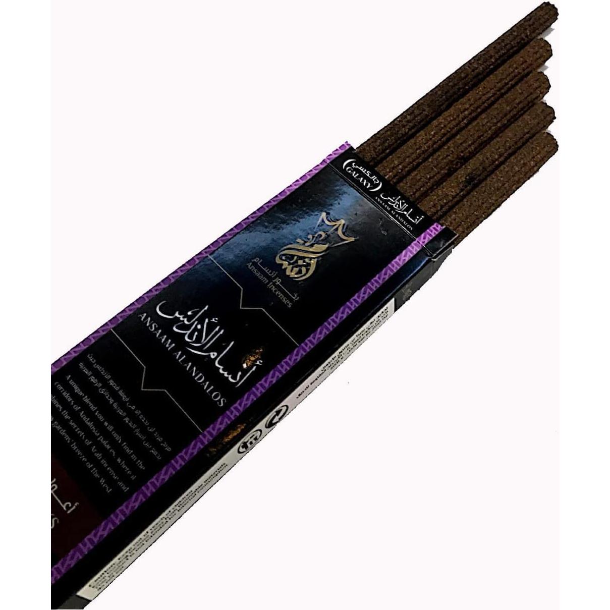 Varitas de Incienso Premium Ansaam Alandalos - 5 Piezas - 5 Horas de Quema