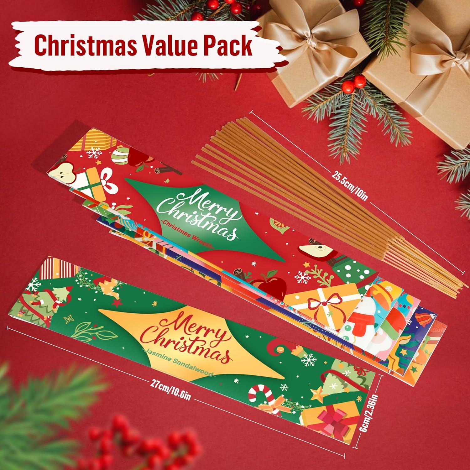 Varitas de Incienso Natural LASENTEUR - 120 Varitas 26cm 6 Aromas Festivos