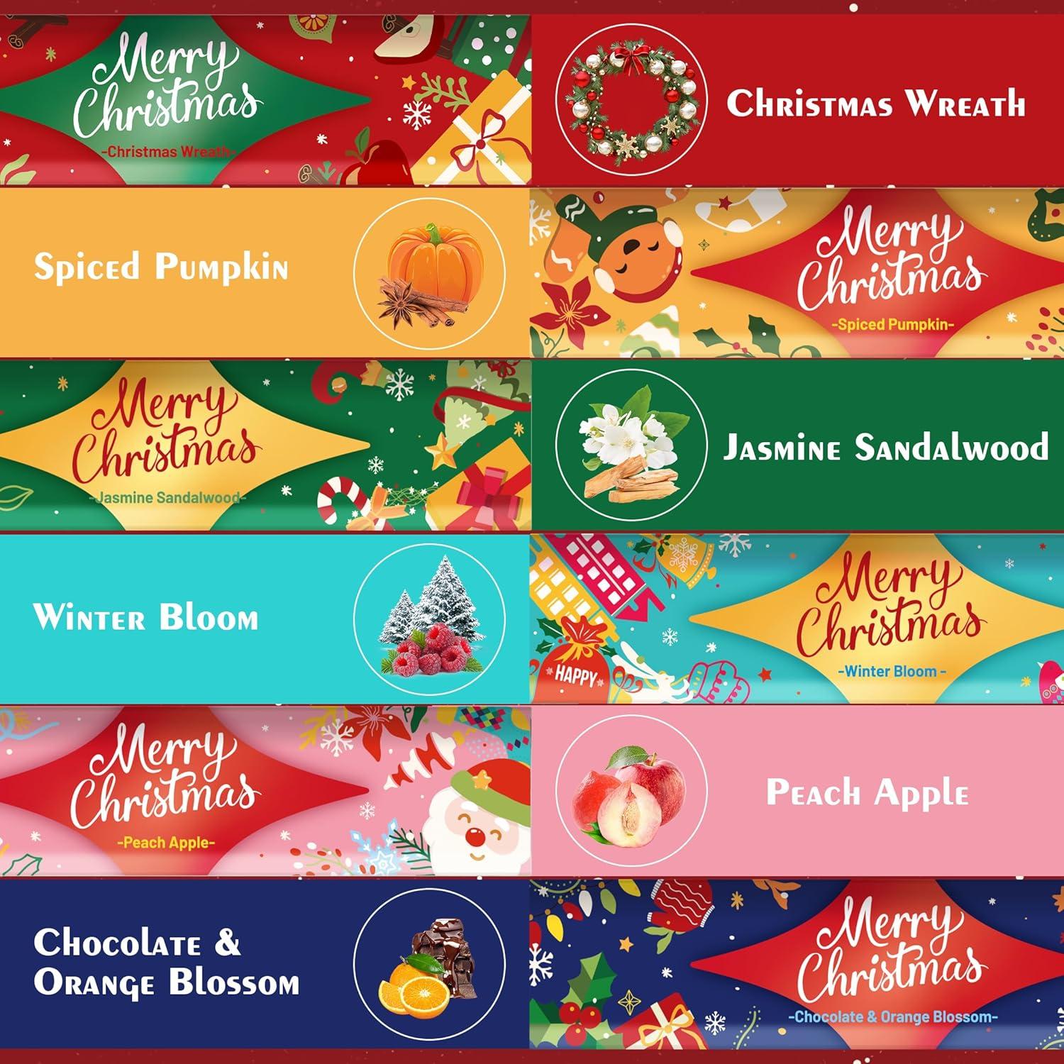 Varitas de Incienso Natural LASENTEUR - 120 Varitas 26cm 6 Aromas Festivos