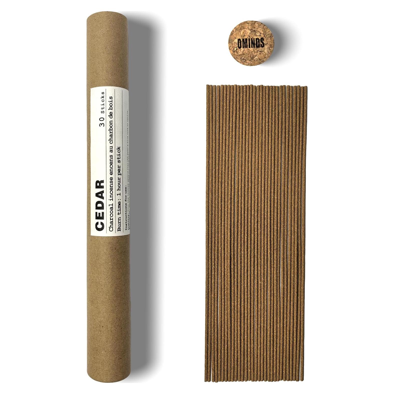 Varitas de Incienso de Cedro OMINDS - 30 Unidades 21 cm