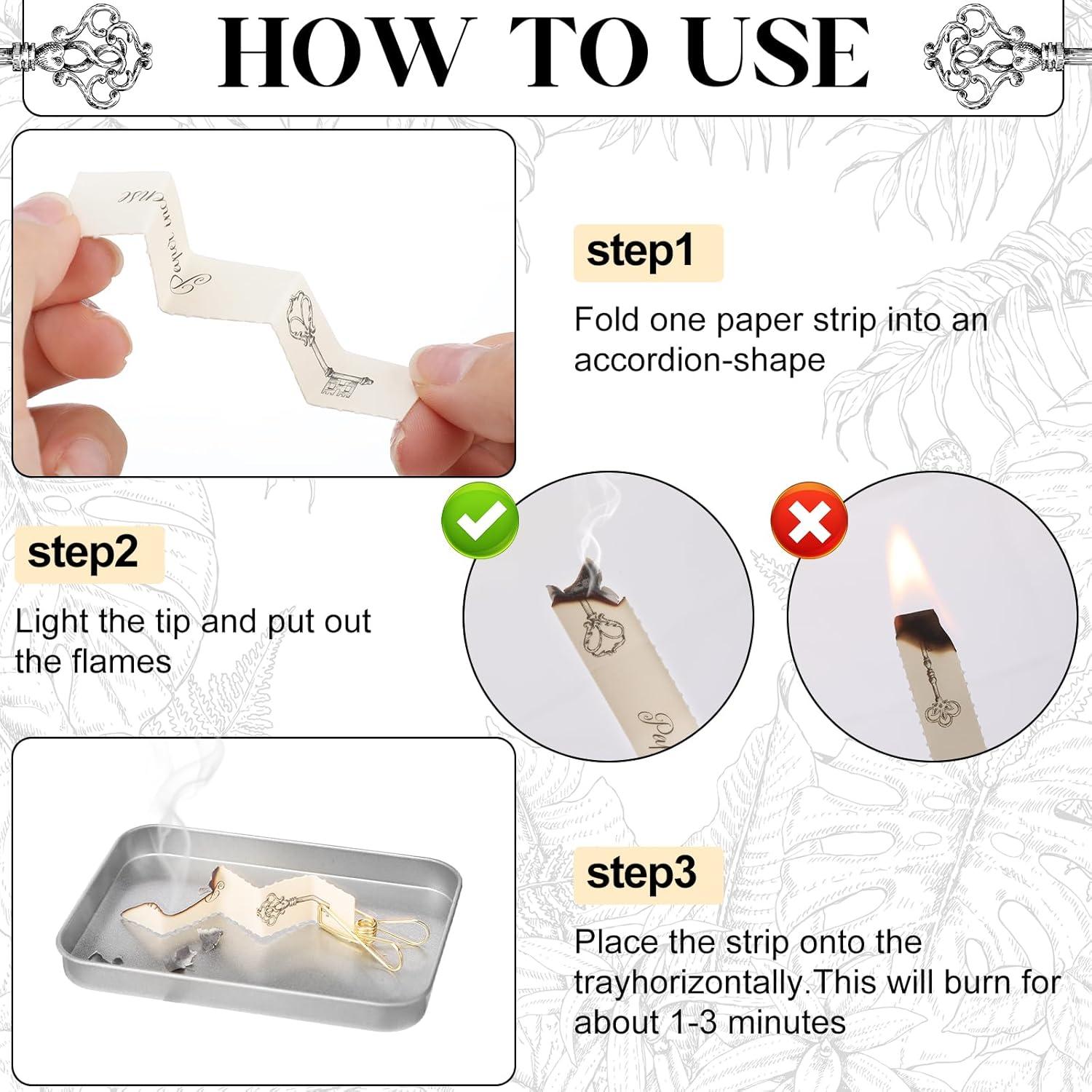 Kits de Incienso de Papel Swiffen - 96 Pcs Madera de Cedro y Hinoki