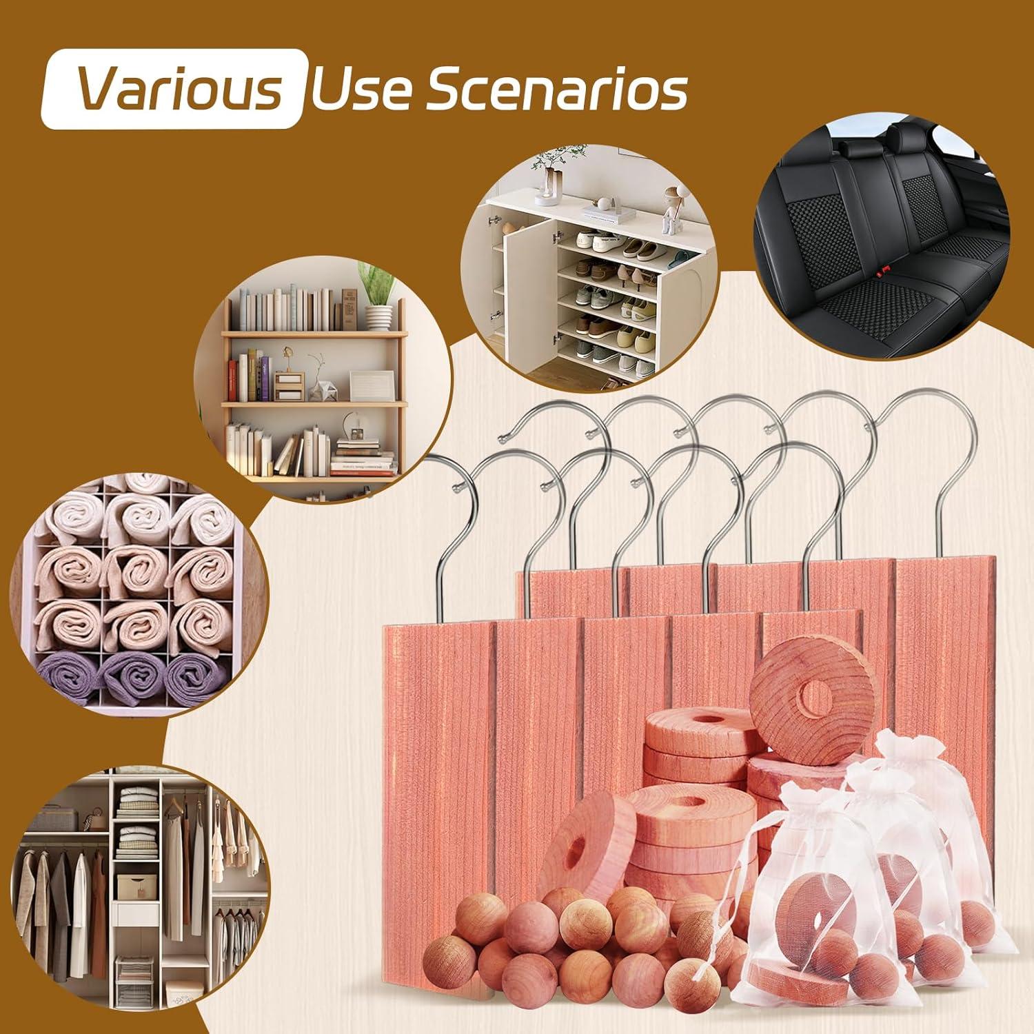 Bloques de Cedro Aromático Sharkwoods - 55 Piezas para Ropa