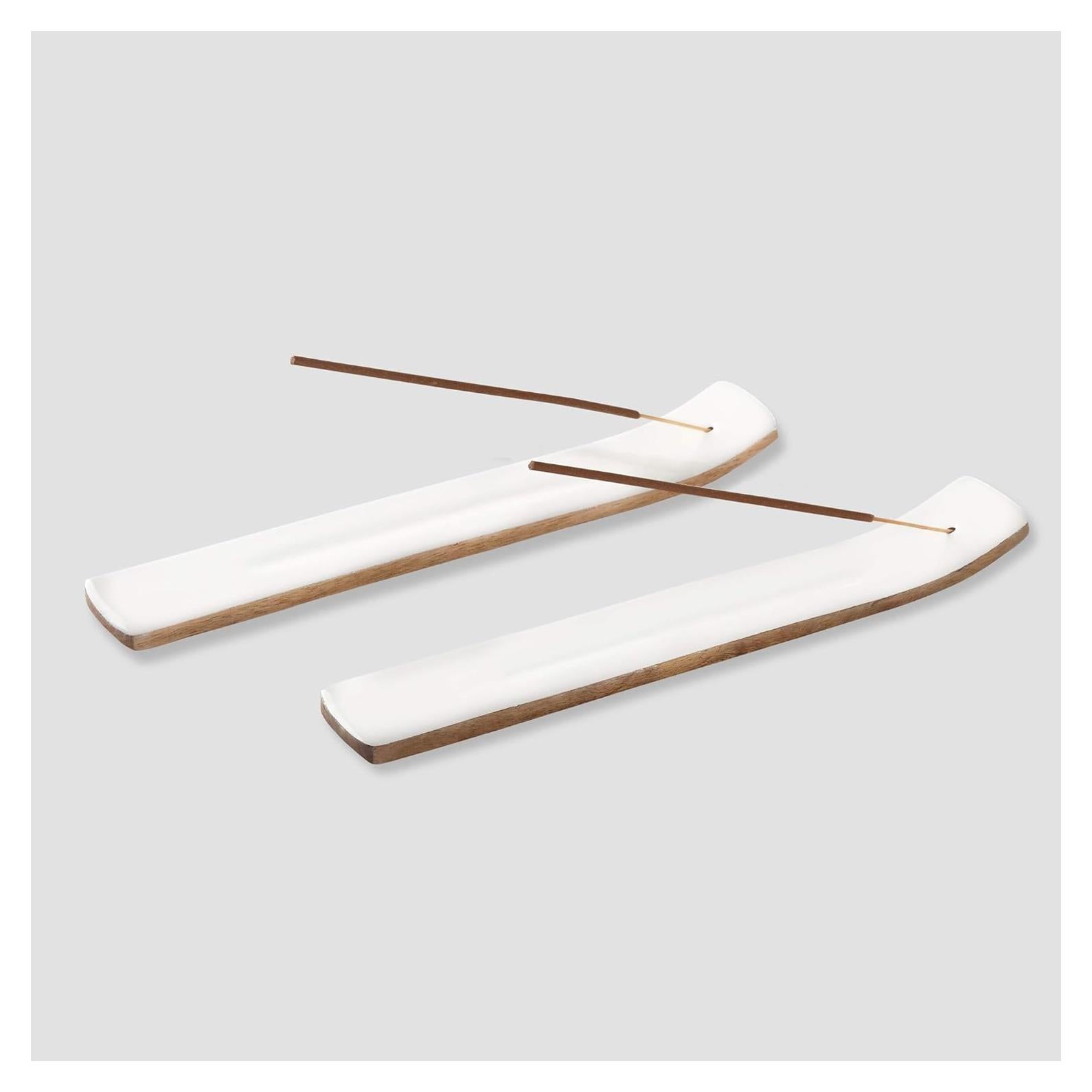 Conjunto de 2 Soportes de Incienso Folkulture Madera de Mango