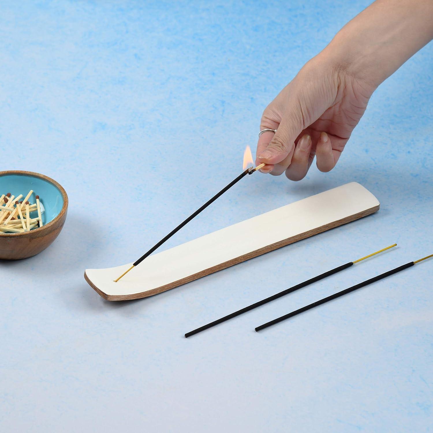 Conjunto de 2 Soportes de Incienso Folkulture Madera de Mango