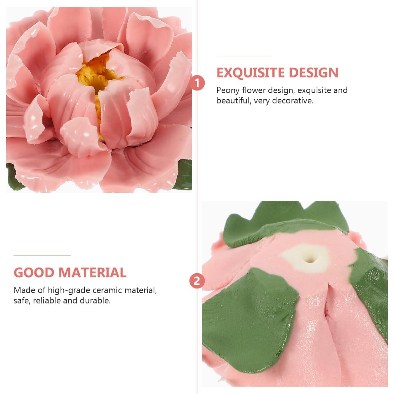 Soporte para Incienso Alipis Cerámica Flor Peonía 6x6x3.3cm