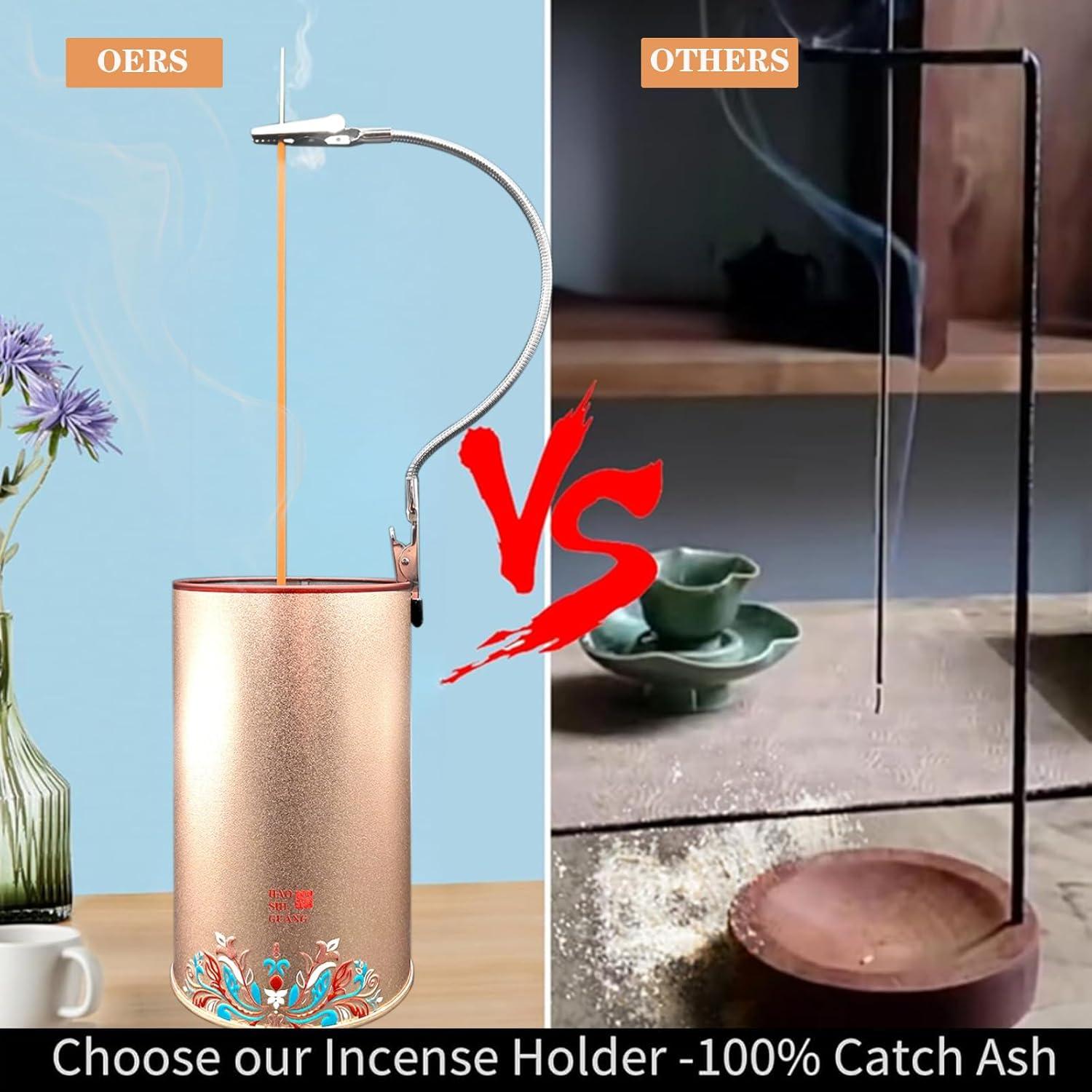 Quemador de Incienso PIMAIMAI Metal Anti-Ceniza 8.1x14.5cm