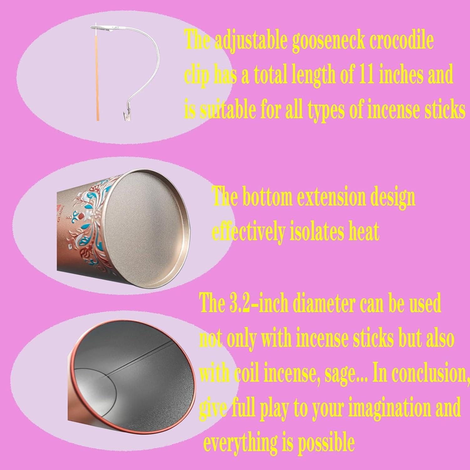 Quemador de Incienso PIMAIMAI Metal Anti-Ceniza 8.1x14.5cm