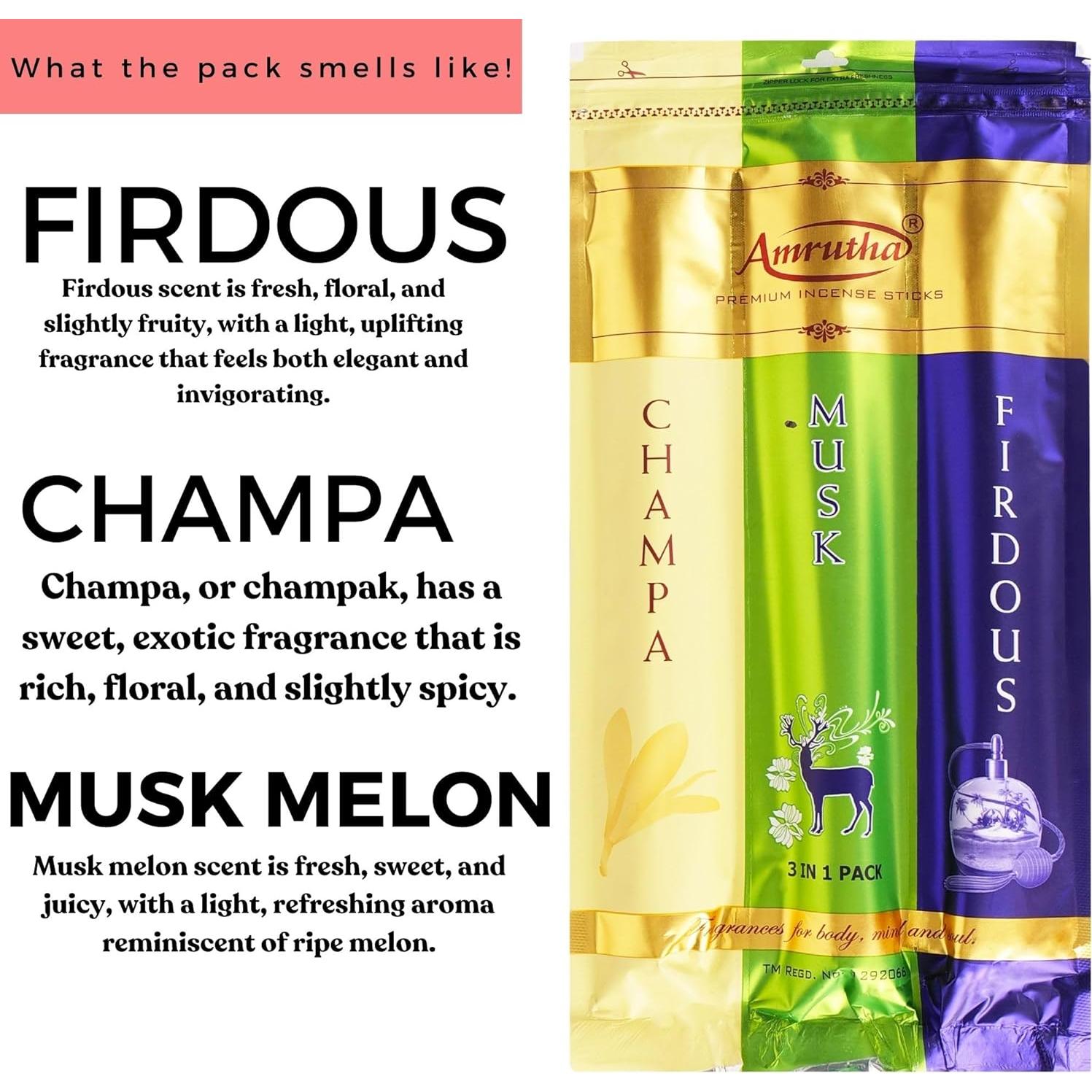 Juego de Incienso Premium Hashcart - 3 Fragancias Naturales